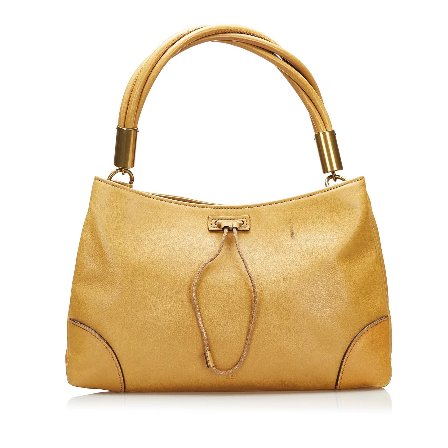Gucci SHG Leather Calf Brown Satchel Bag Handbag Shg