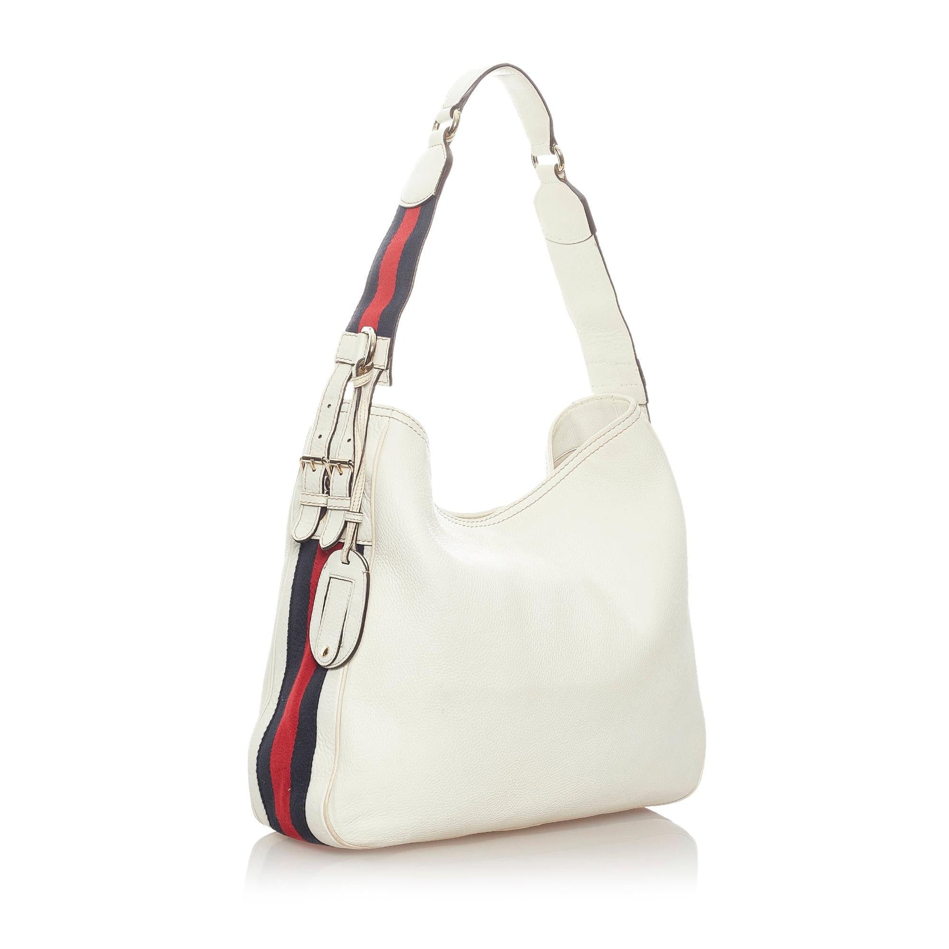 Gucci Heritage SHG Leather Calf White Shoulder Bag