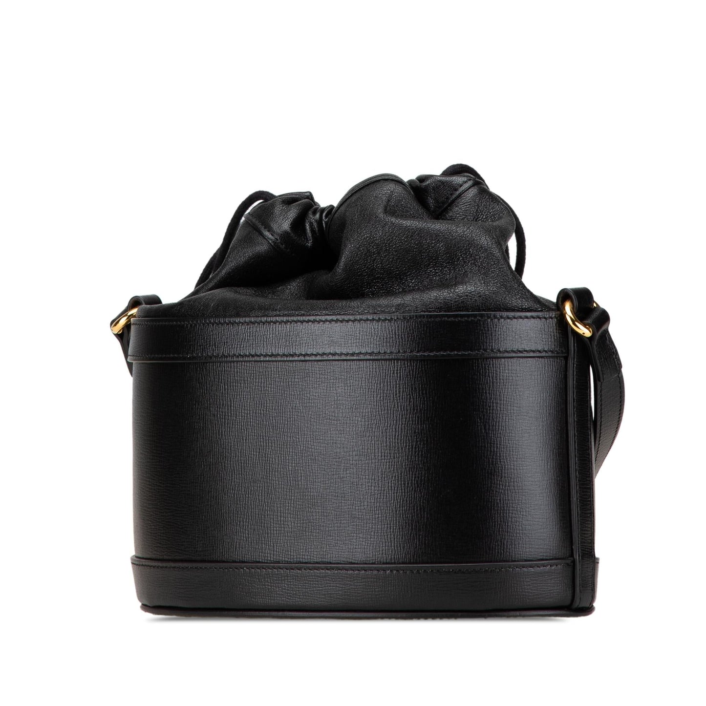 Gucci Horsebit Leather Calf Black Bucket Shoulder Bag Bucket Bag