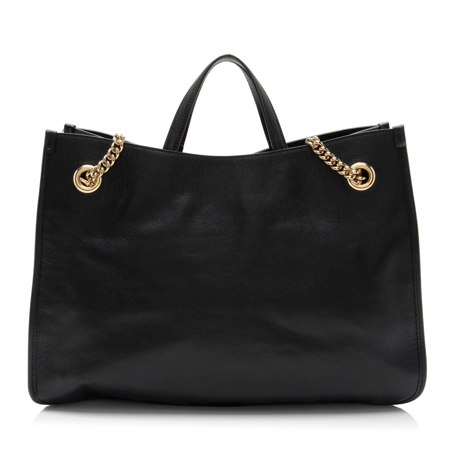 Gucci Horsebit Leather Black Large Chain Shoulder Bag