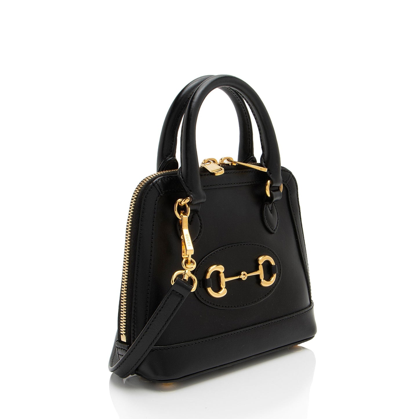 Gucci Horsebit Leather Black Mini Satchel Bag