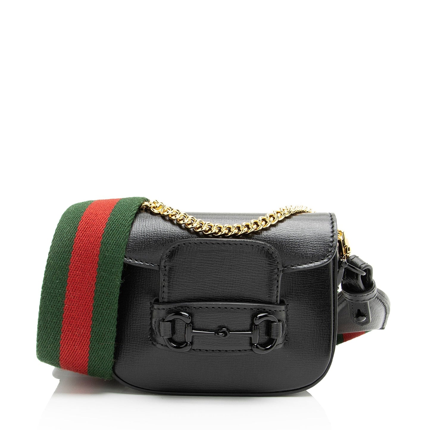 Gucci Horsebit Super Leather Canvas Black Mini Crossbody Bag Bag 1