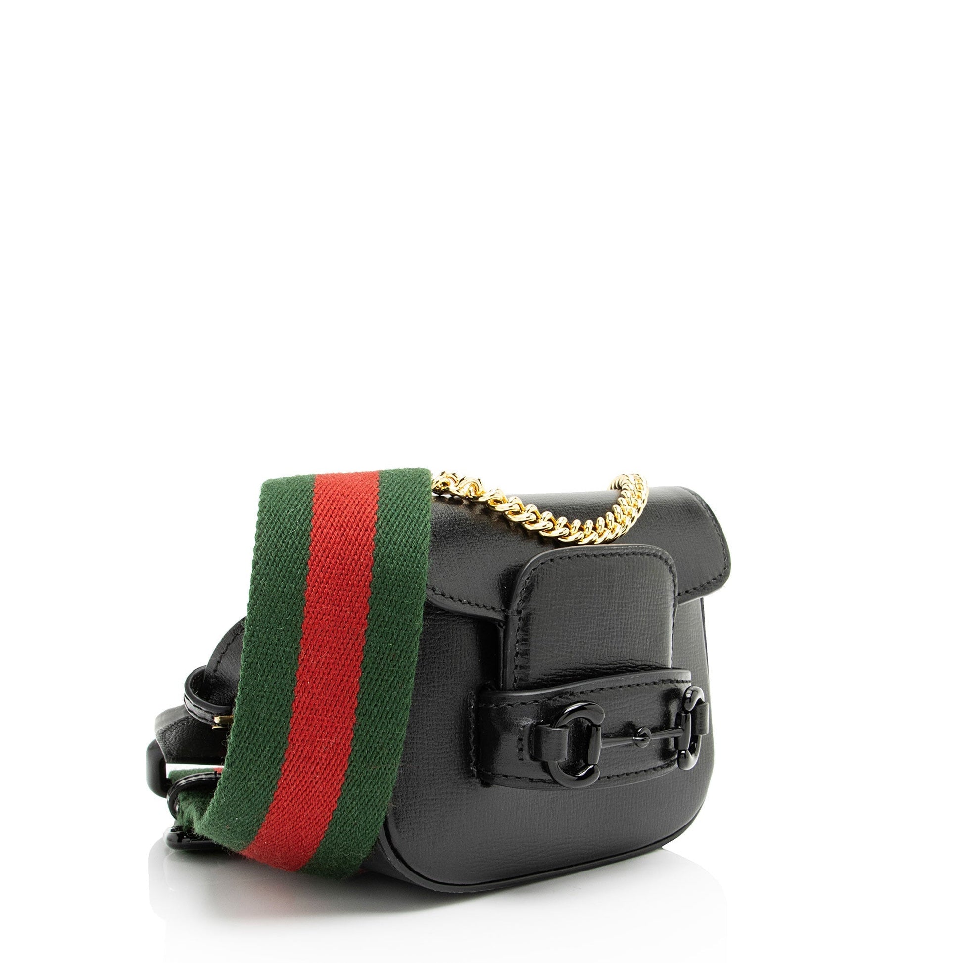 Gucci Horsebit Super Leather Canvas Black Mini Crossbody Bag Bag 1