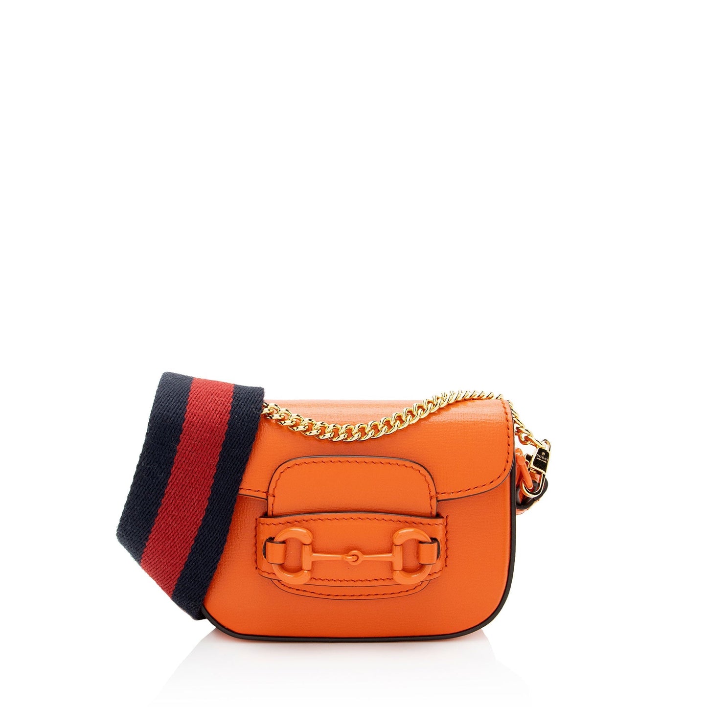 Gucci Horsebit Super Leather Orange Mini Shoulder Bag