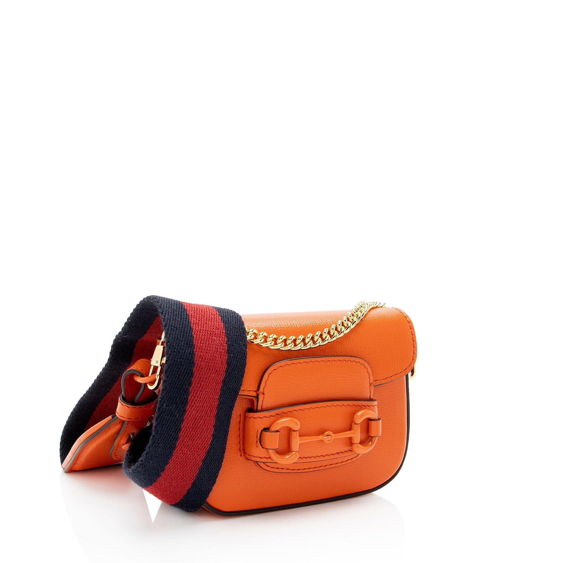 Gucci Horsebit Super Leather Orange Mini Shoulder Bag