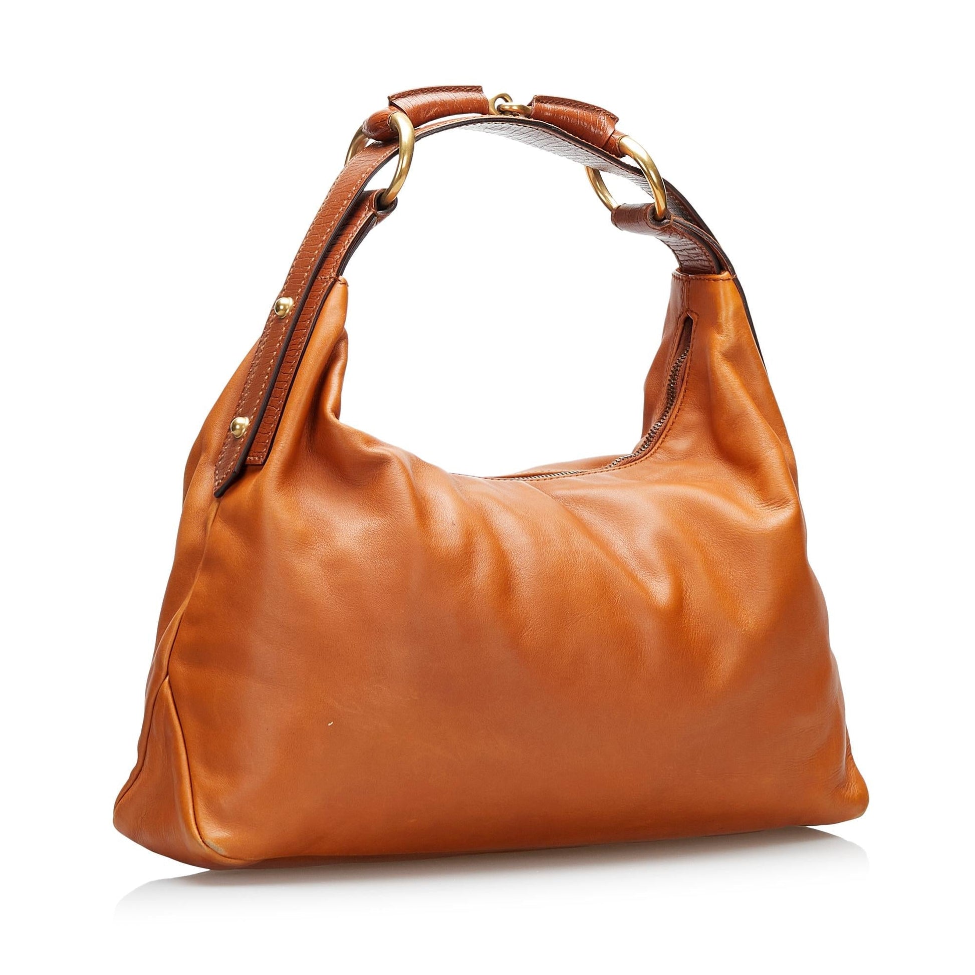 Gucci Horsebit SHG-OUFvKC Leather Calf Brown Shoulder Bag