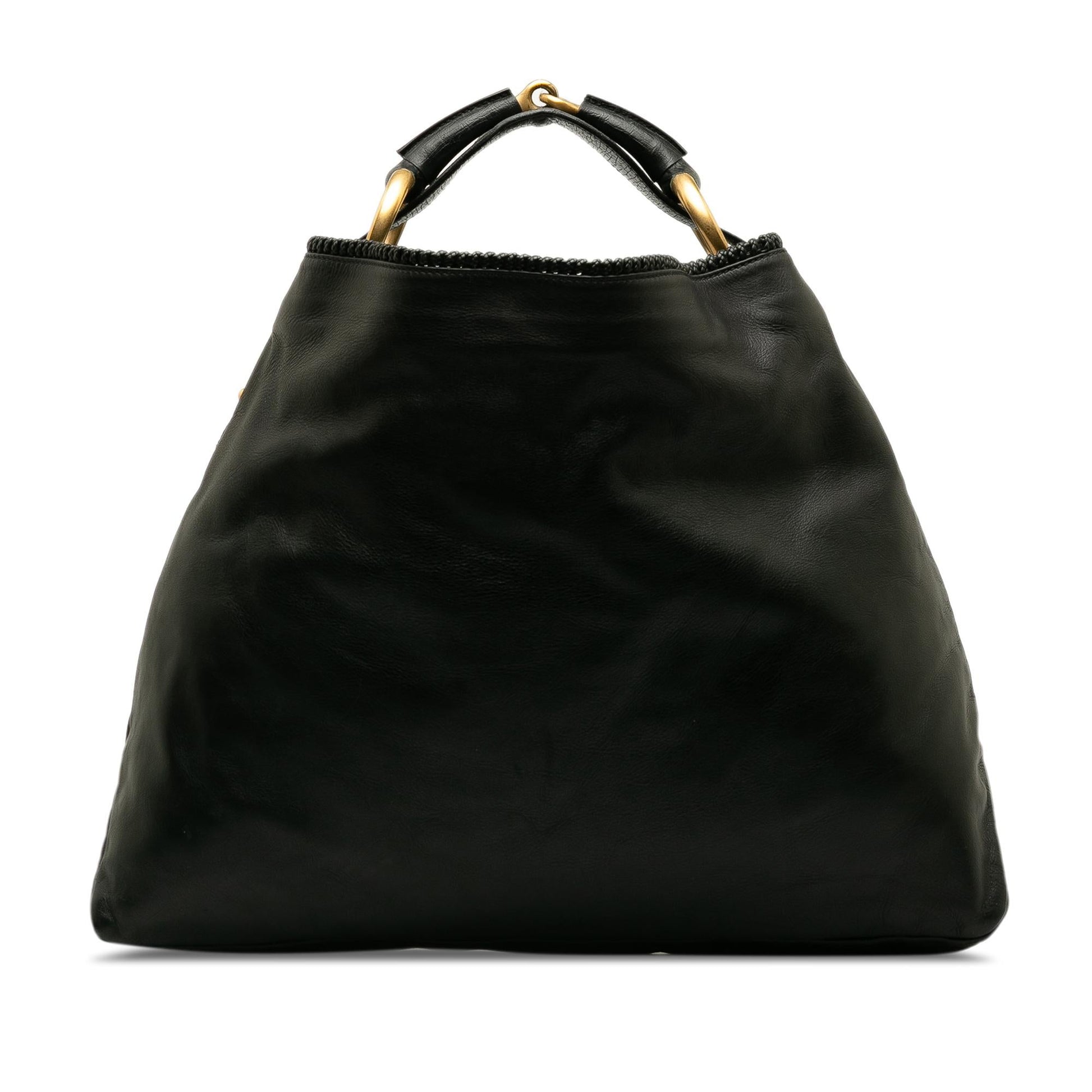 Gucci Horsebit SHG-RQo3jb Leather Calf Black Shoulder Bag