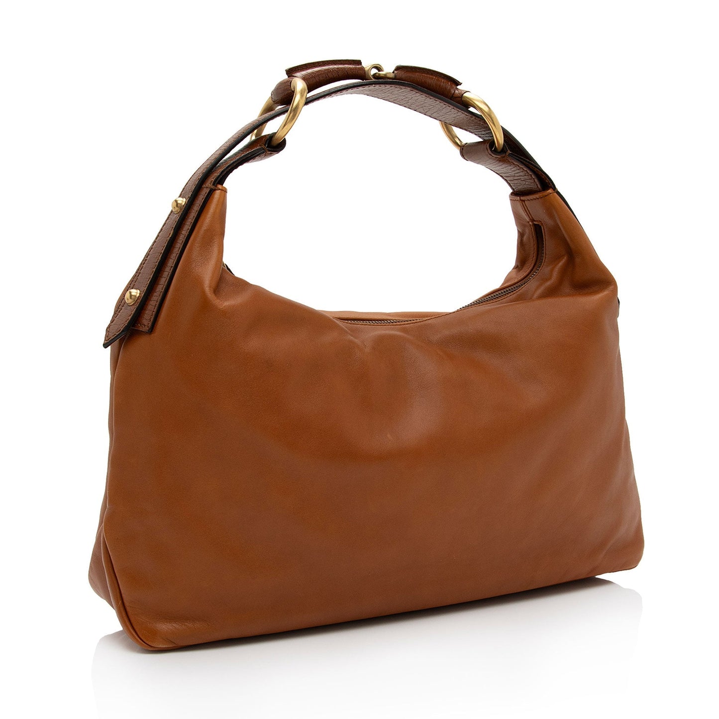 Gucci Horsebit SHF-WR9LR9 Leather Brown Medium Shoulder Bag