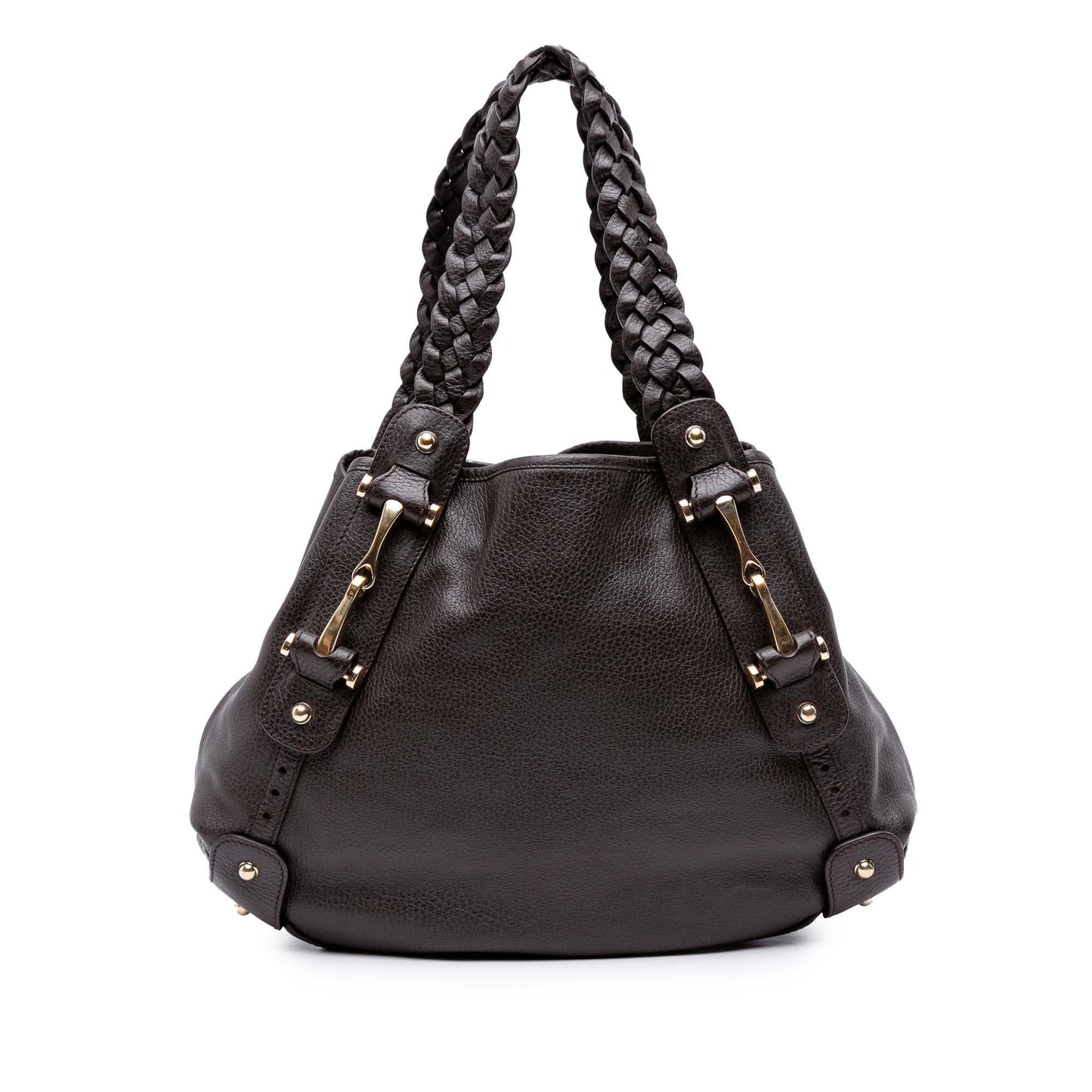 Gucci Horsebit Pelham Leather Calf Brown Shoulder Bag