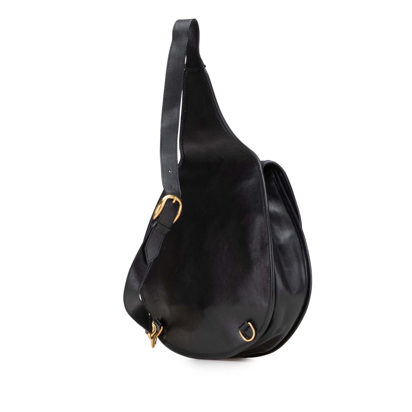 Gucci Horsebit Sling Leather Calf Black Crossbody Bag