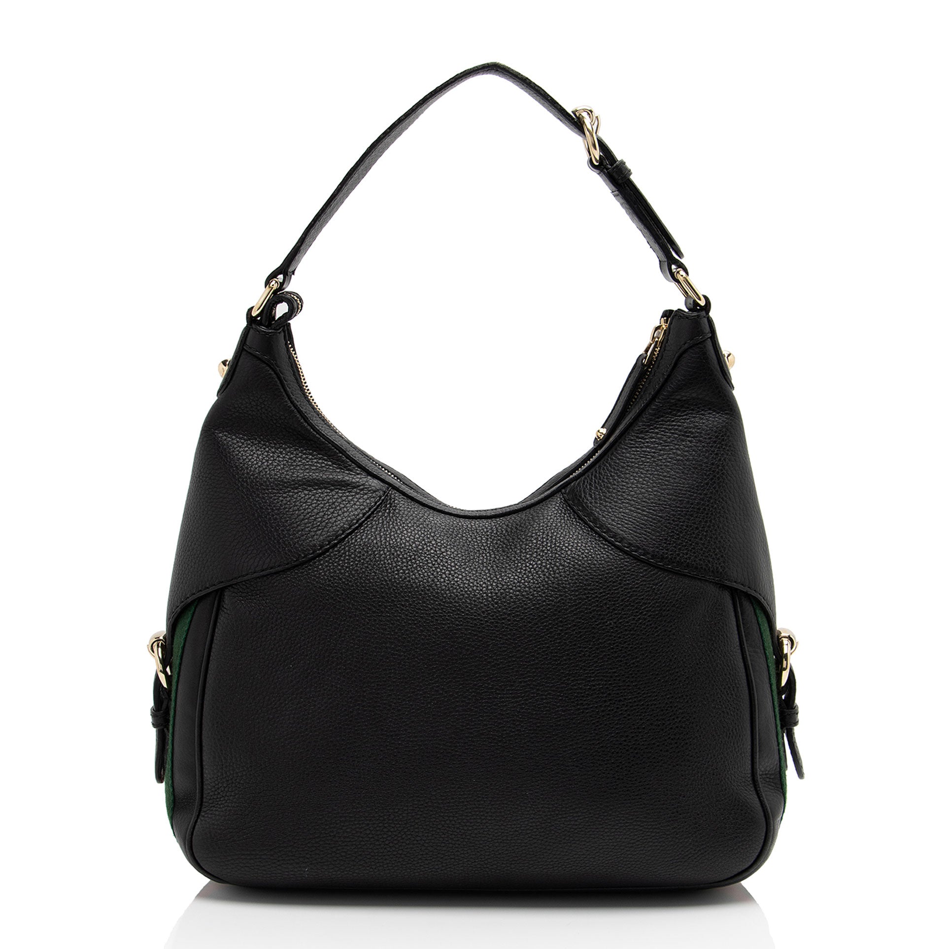 Gucci Web Heritage Horsebit SHF-yRvuke Leather Nylon Blue Large Shoulder Bag