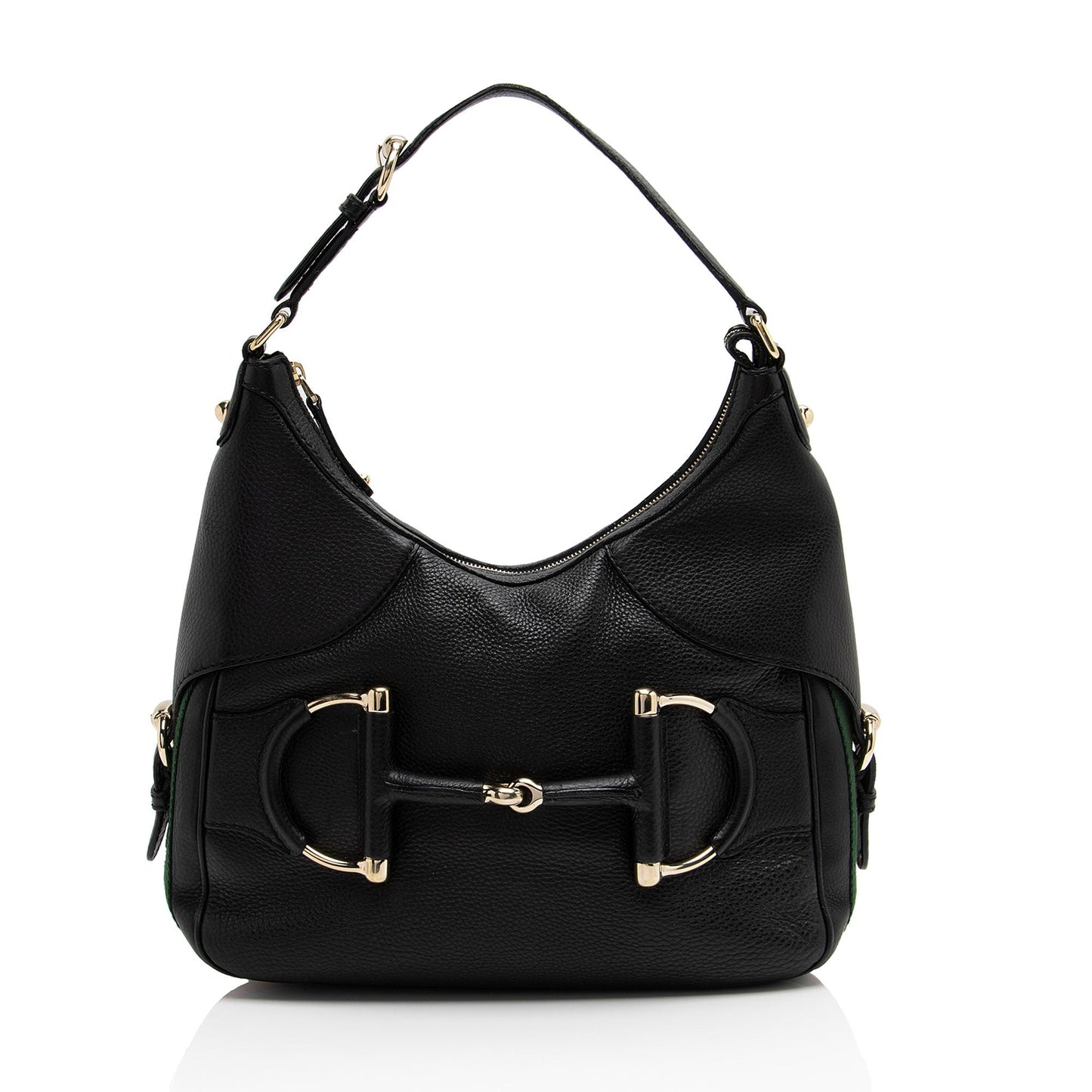 Gucci Web Heritage Horsebit SHF-yRvuke Leather Nylon Blue Large Shoulder Bag