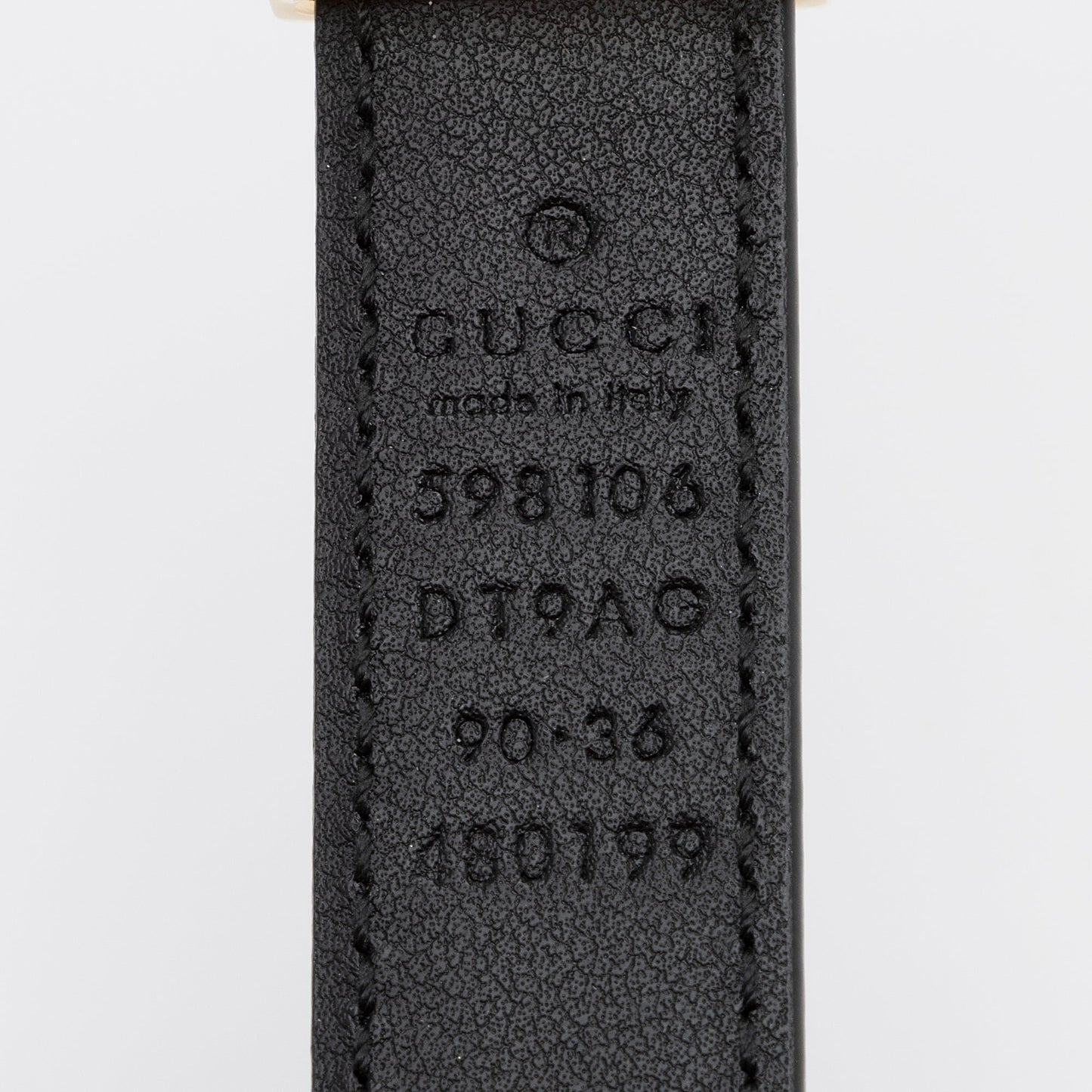 Gucci Interlocking G Skinny Belt - Leather Black Accessory