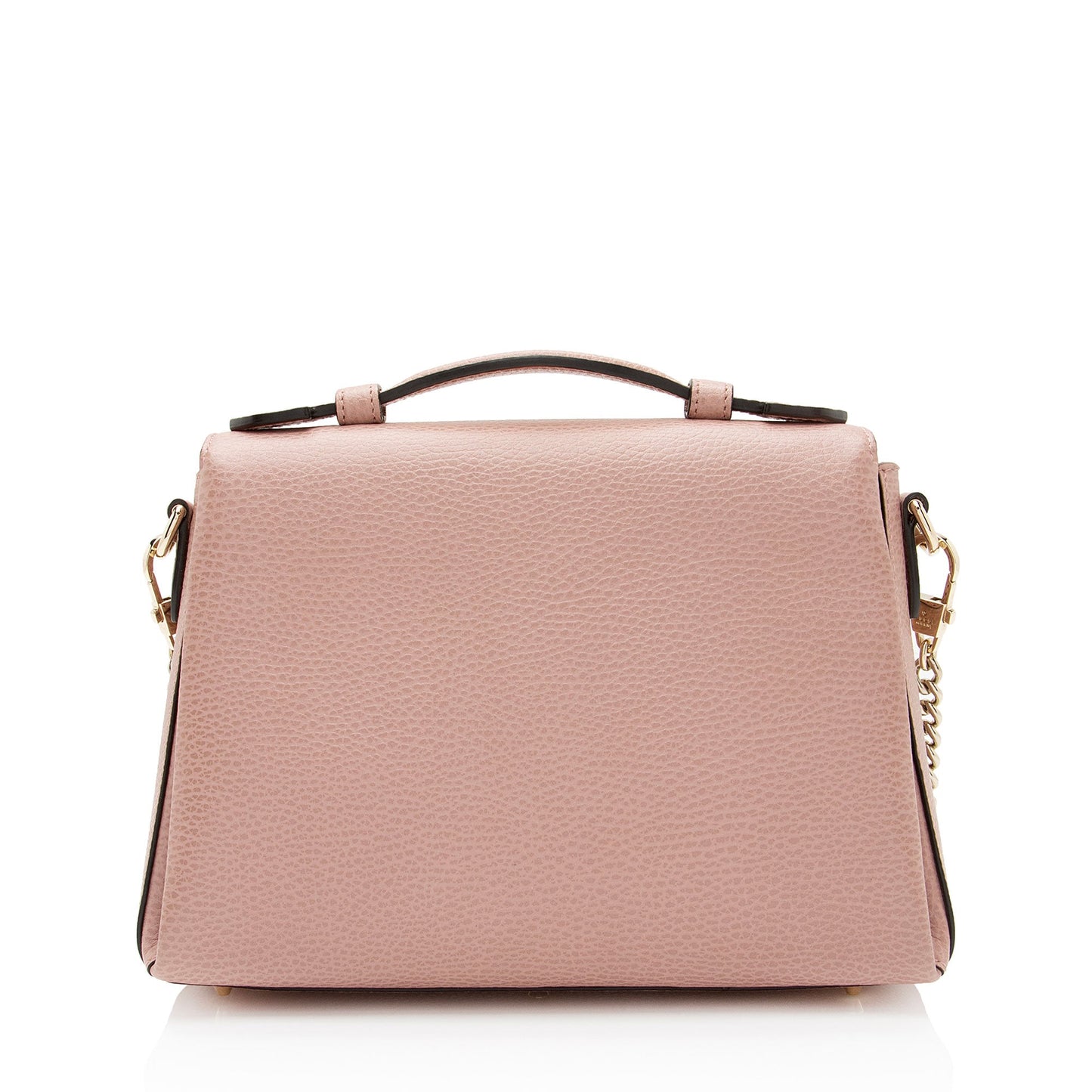 Gucci Interlocking G SHF-WEVYEv Leather Pink Small Top Handle Satchel Bag