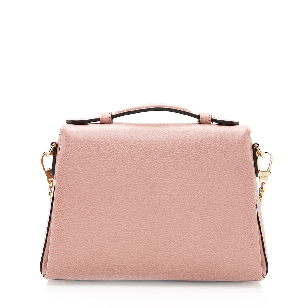 Gucci Interlocking G SHF Leather Pink Top Handle Shoulder Bag