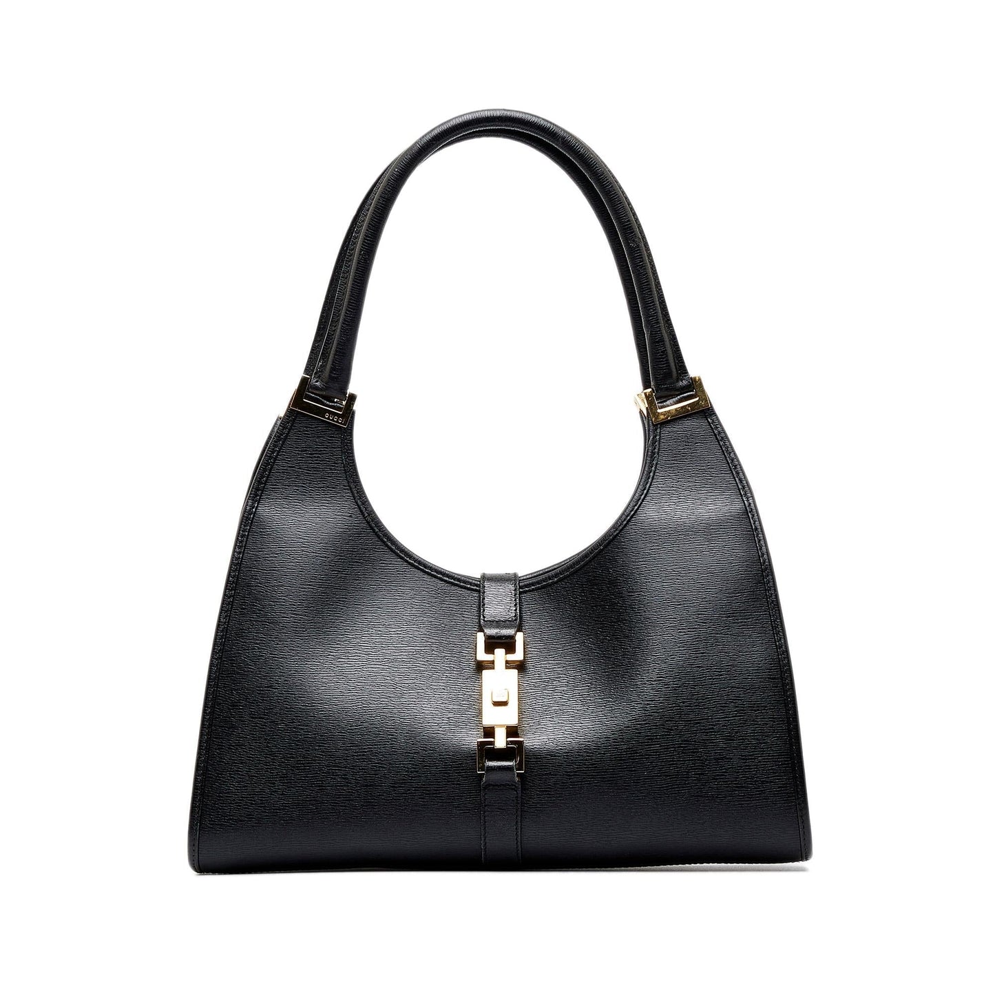 Gucci Jackie Bardot SHG-KlHlGu Leather Calf Black Shoulder Bag