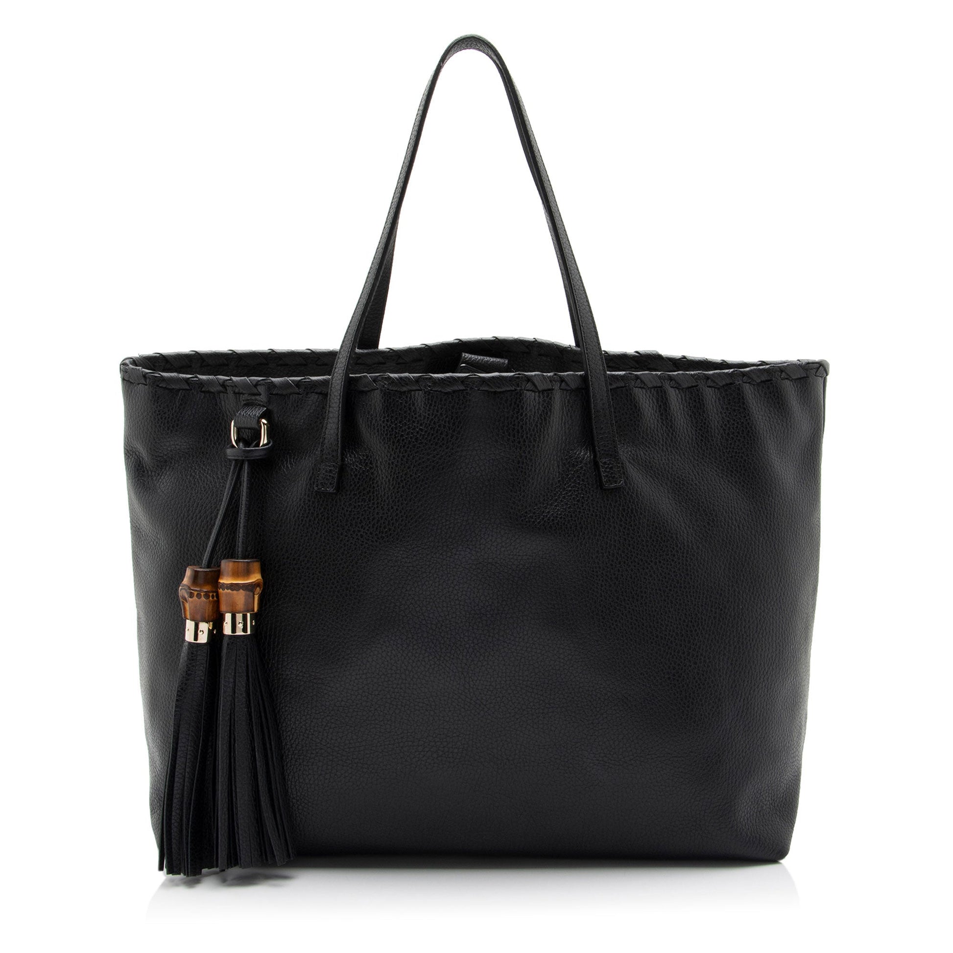 Gucci Tassel SHF-Z7HCLB Leather Black Large Tote Bag