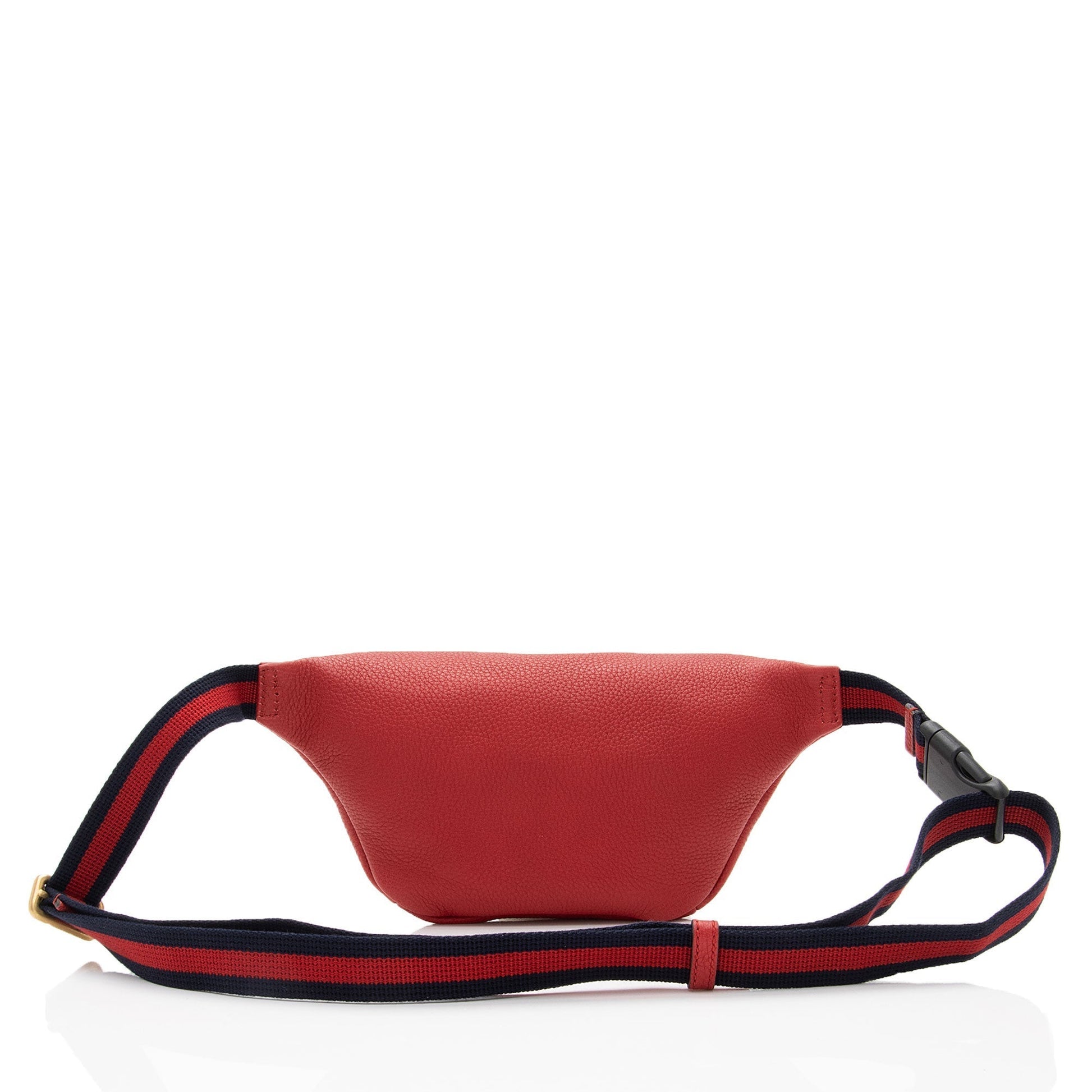 Gucci Belt SHF-YVpNxZ Leather Nylon Red Logo Accessory