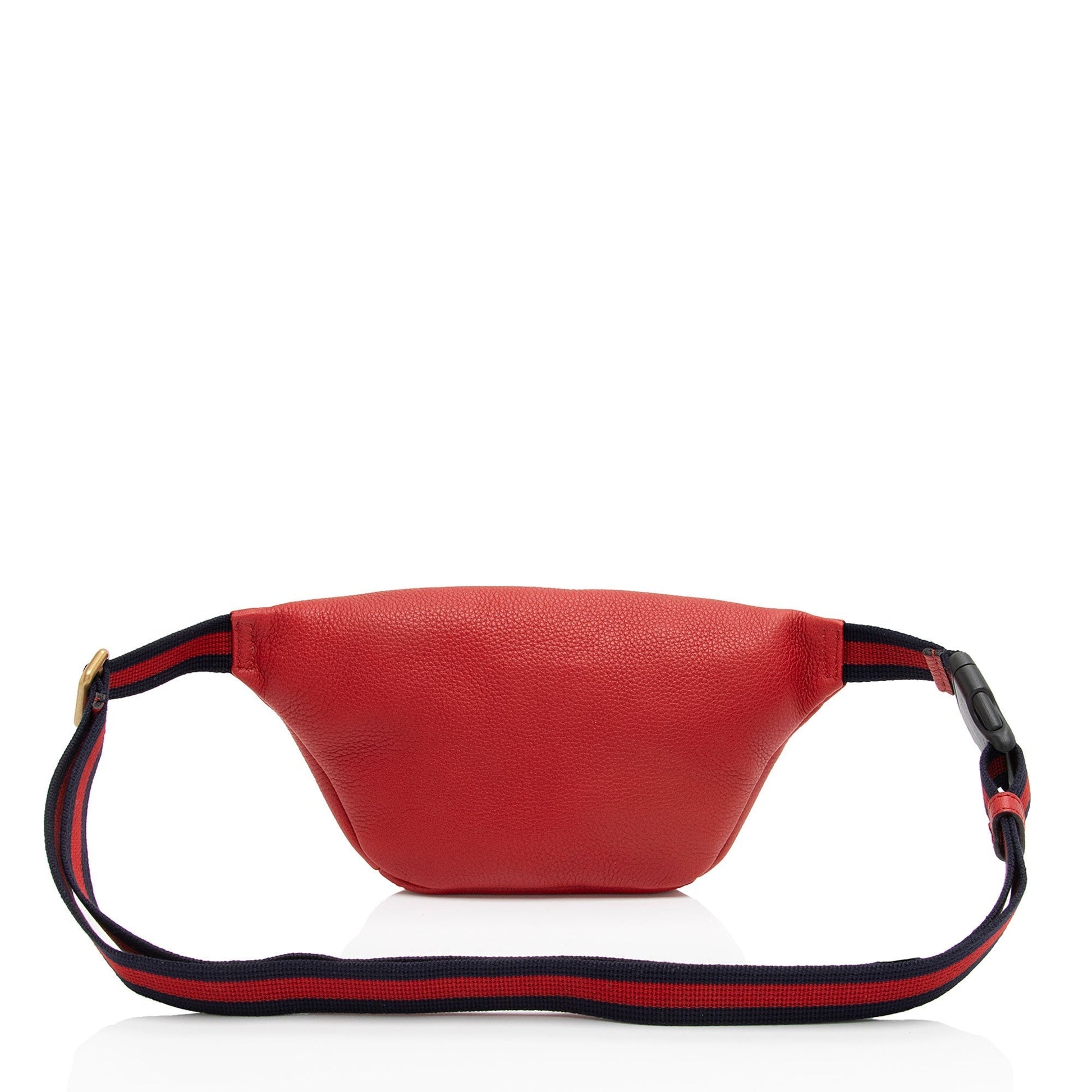 Gucci Belt Leather Nylon Red Logo Accessory