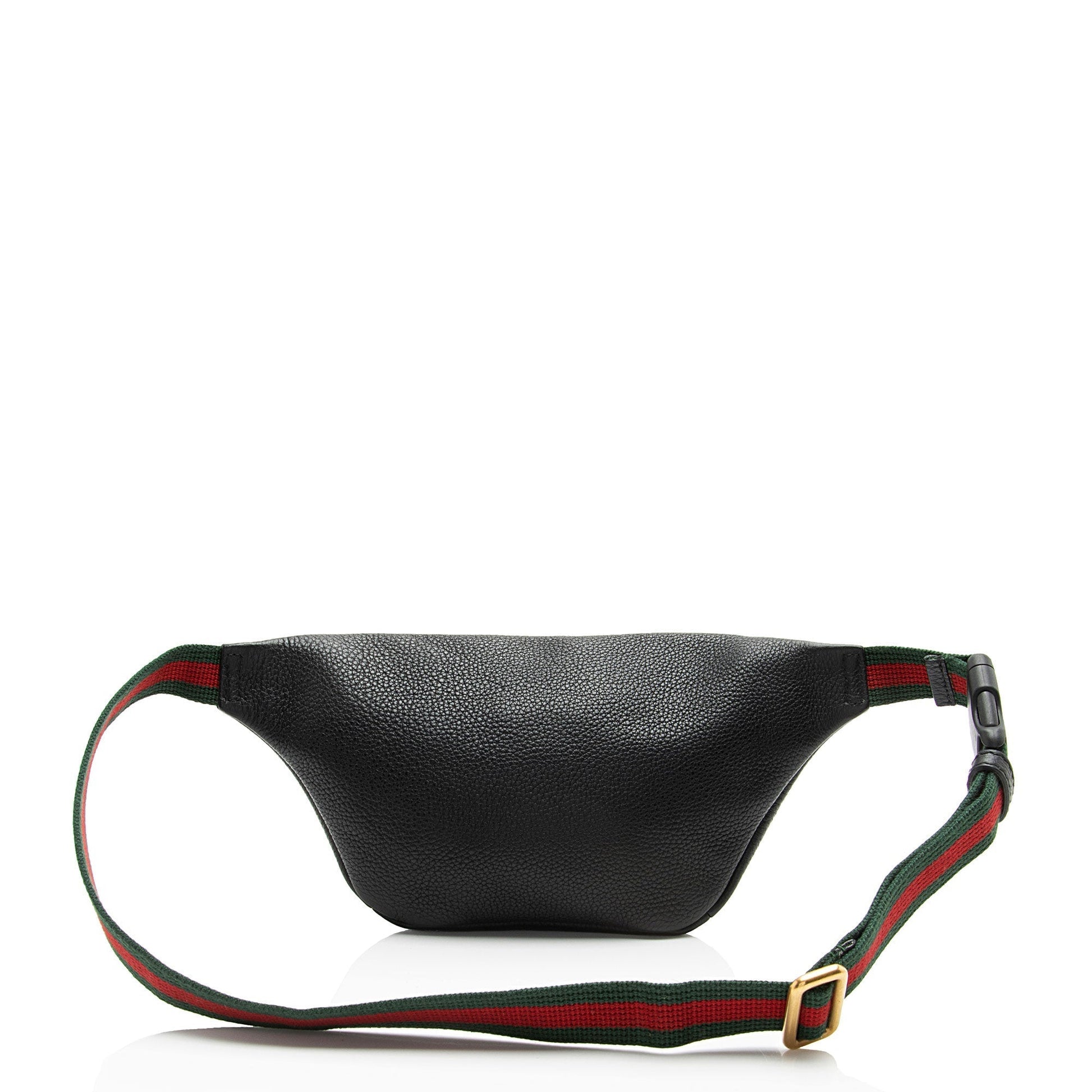 Gucci Belt - FINAL SHF-884OAb Leather Nylon Black Logo Accessory