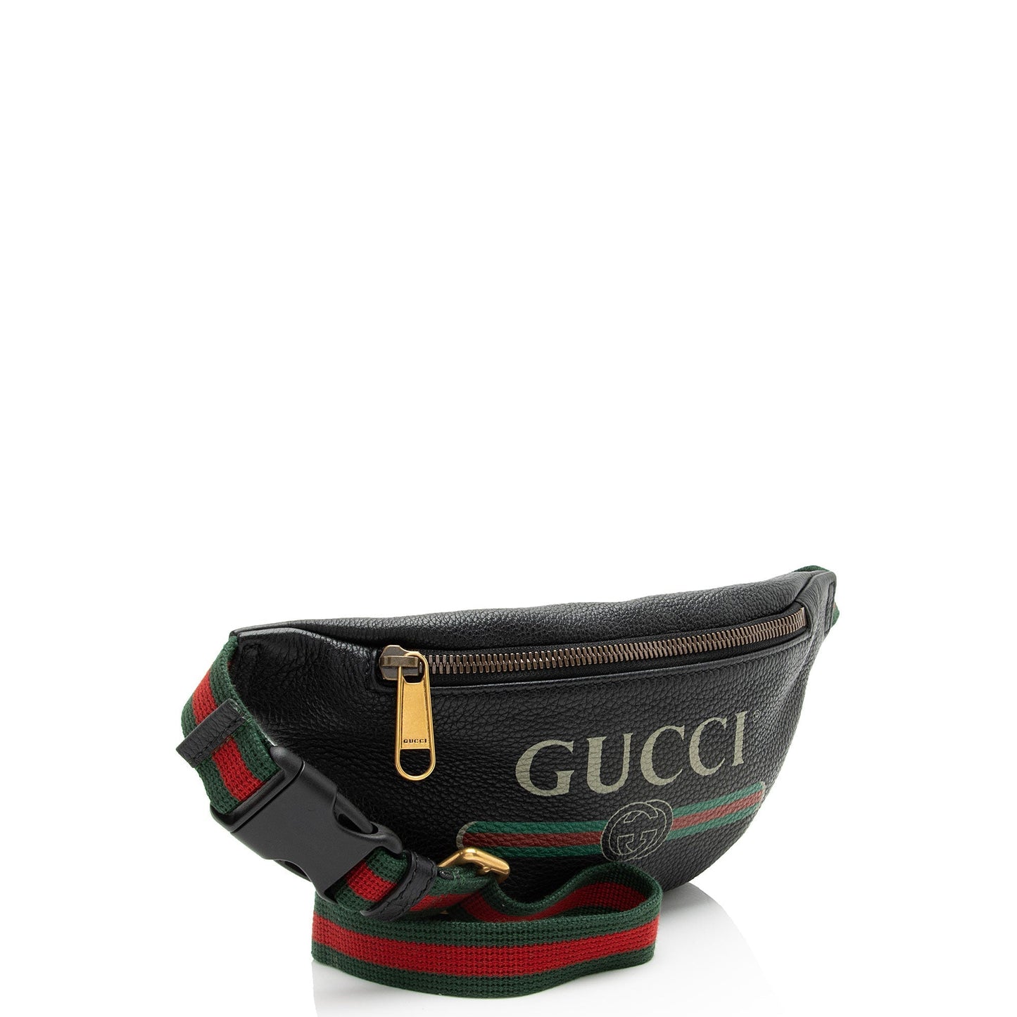 Gucci Belt - FINAL SHF-884OAb Leather Nylon Black Logo Accessory