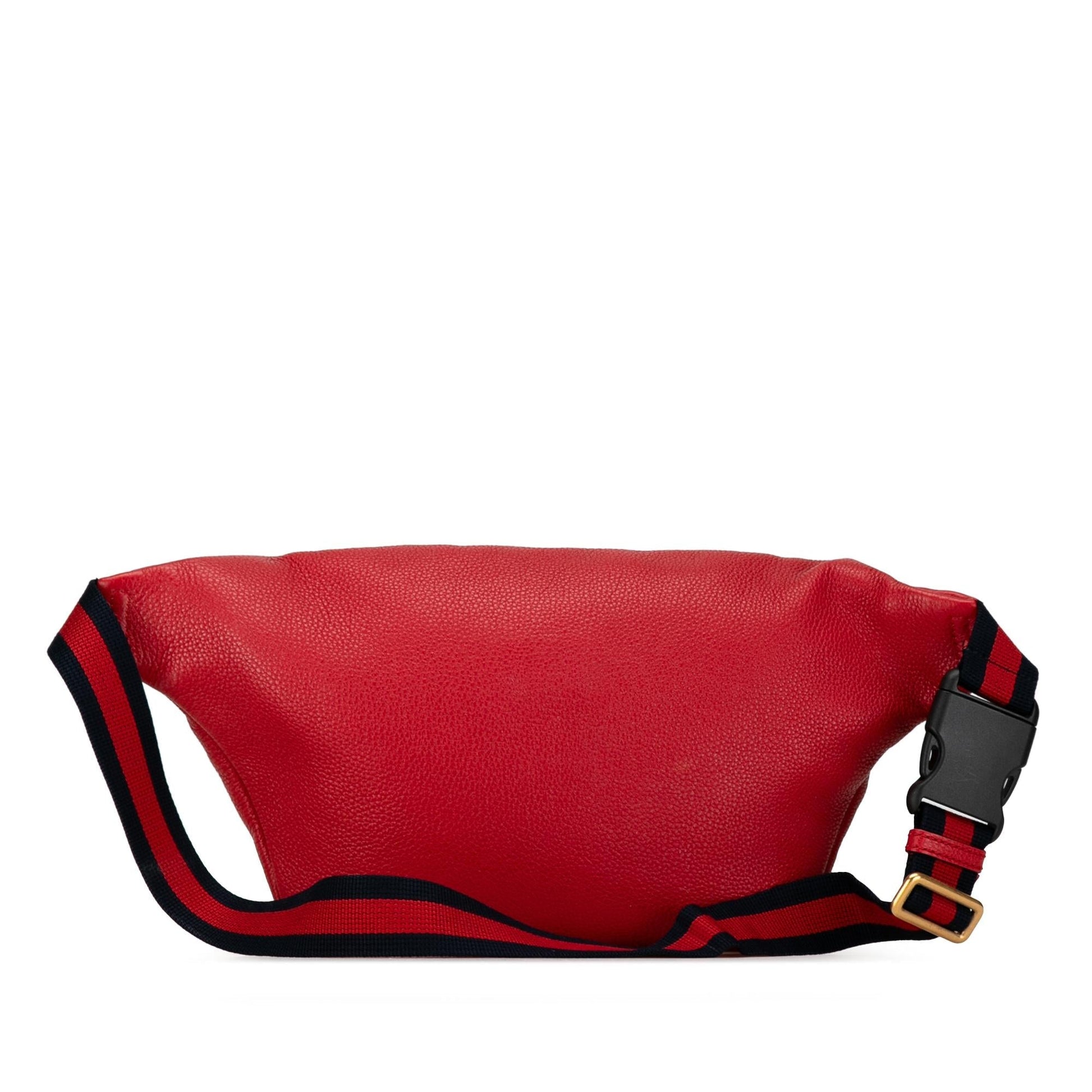 Gucci Belt SHG-sHPARA Leather Calf Red Logo Accessory