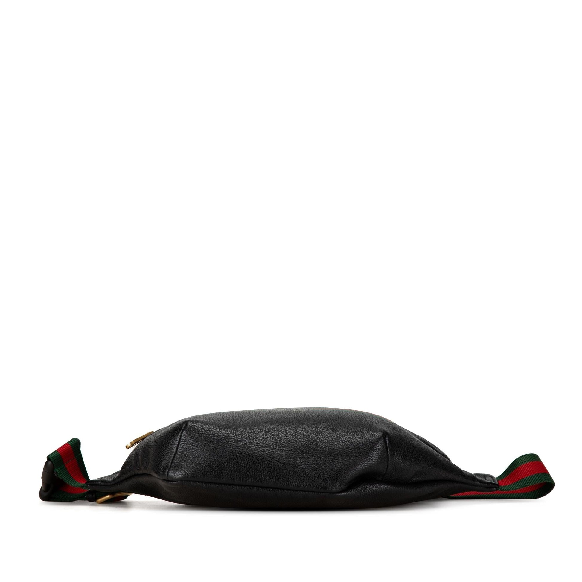 Gucci Belt SHG-b7wjHw Leather Calf Black Logo Accessory