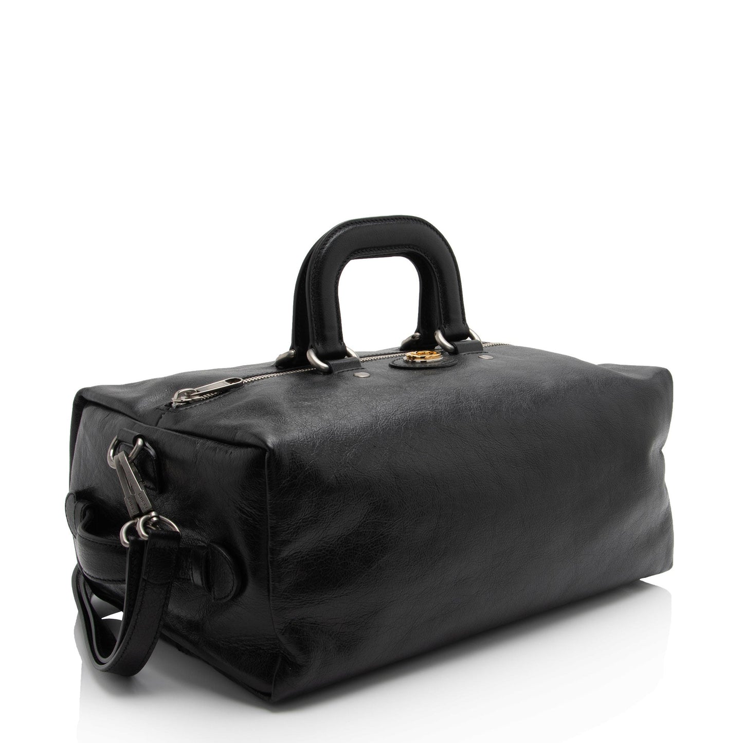 Gucci Morpheus Boston Leather Black Satchel Bag