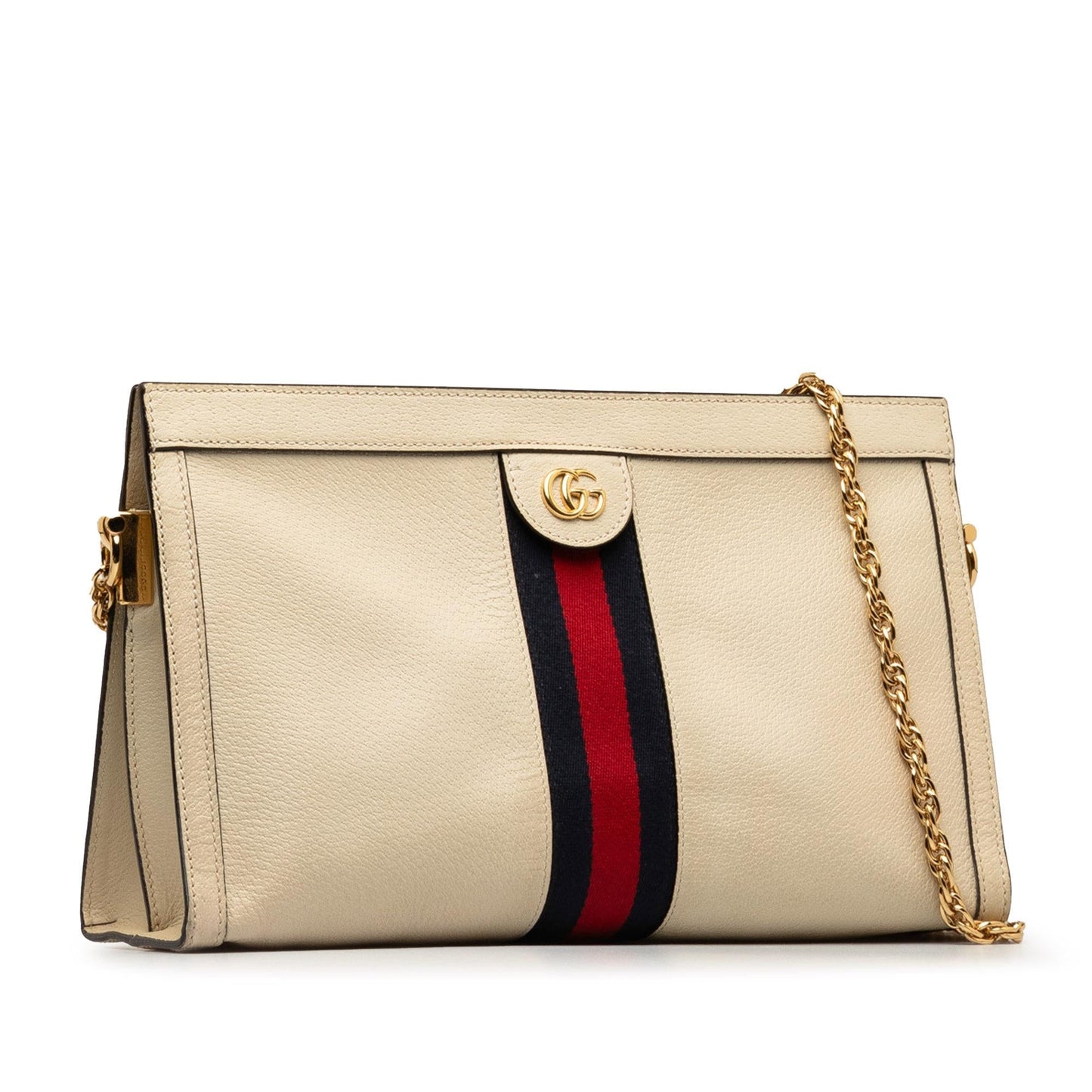 Gucci Ophidia SHG-wv6UwT Leather Calf White Chain Crossbody Bag