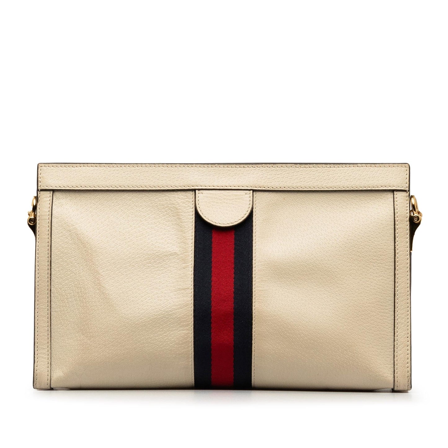 Gucci Ophidia Leather Calf White Chain Crossbody Bag