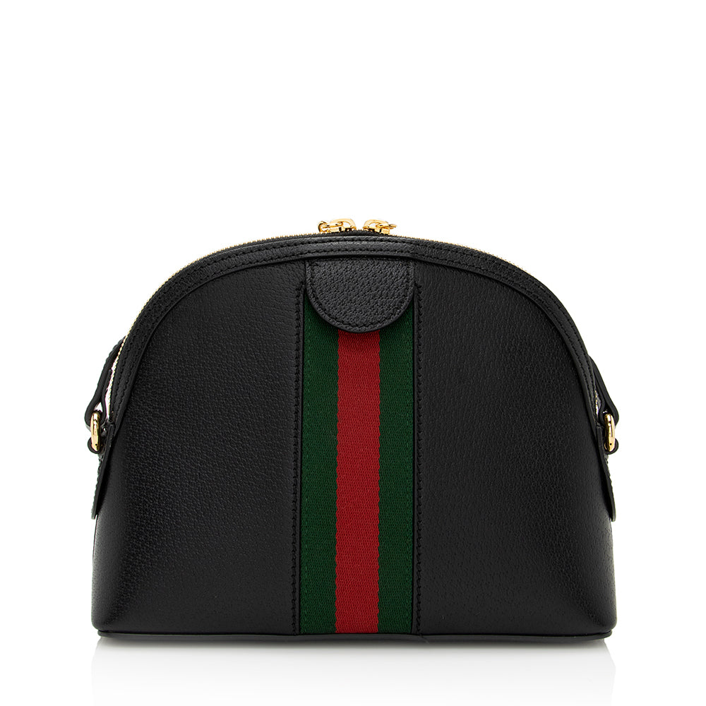 Gucci Ophidia Dome SHF Leather Nylon Black Small Crossbody Bag