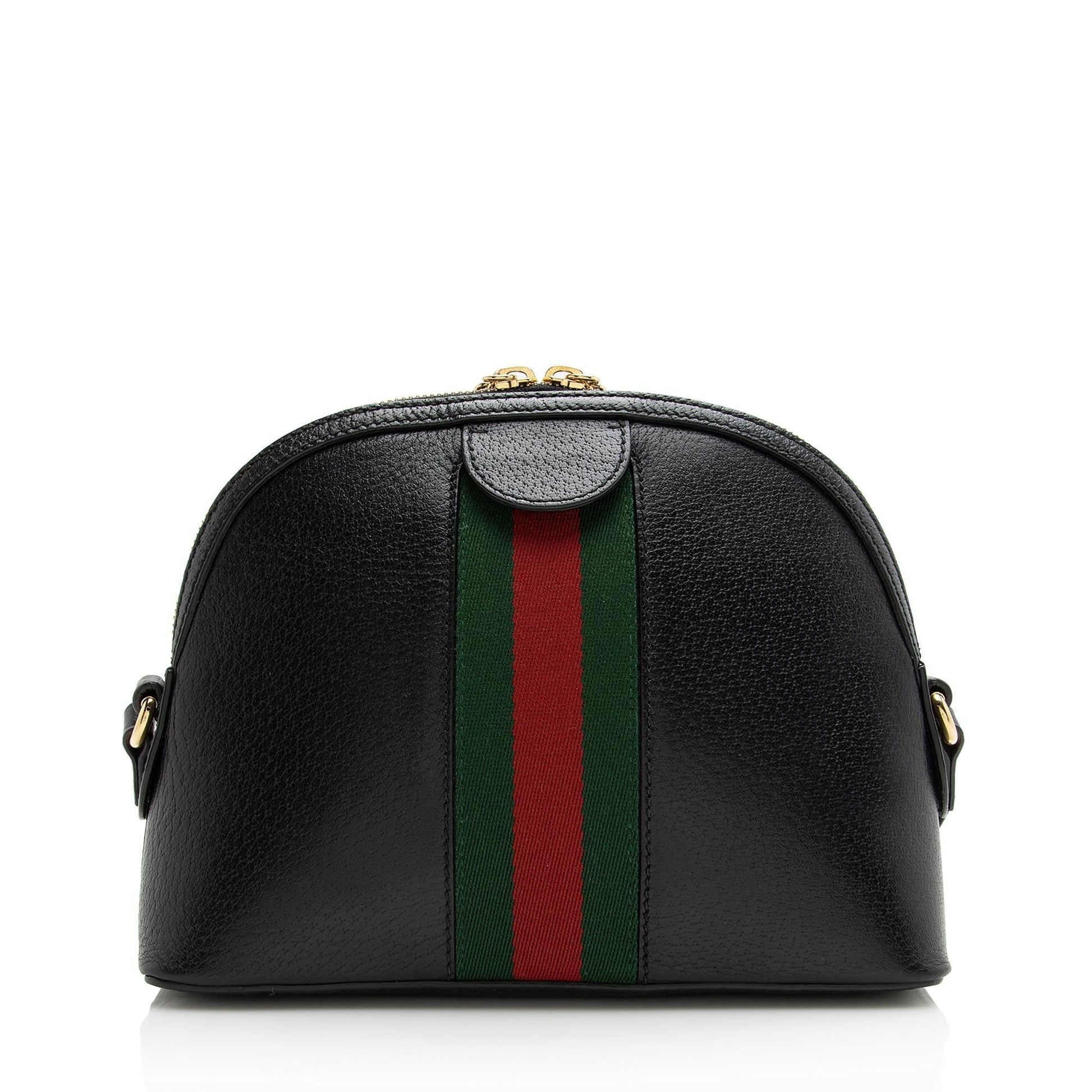 Gucci Ophidia Dome SHF Leather Nylon Black Small Crossbody Bag Bag Shf