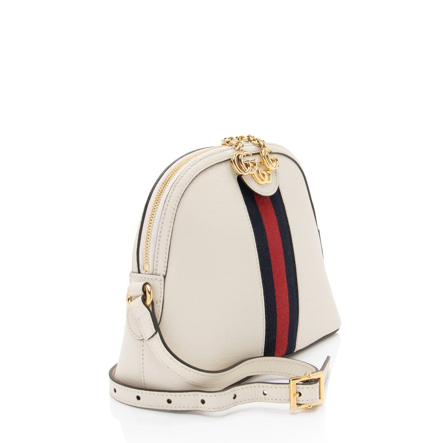 Gucci Ophidia Dome Leather Nylon White Small Shoulder Bag Bag 2