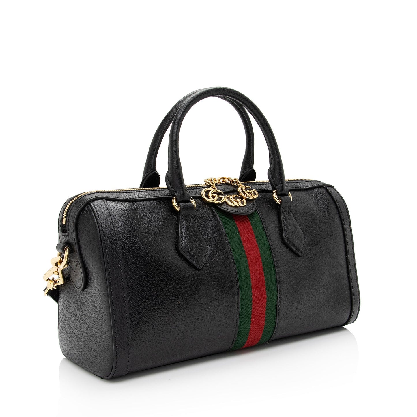 Gucci Ophidia Boston SHF-f7ZMqU Leather Nylon Black Medium Satchel Bag