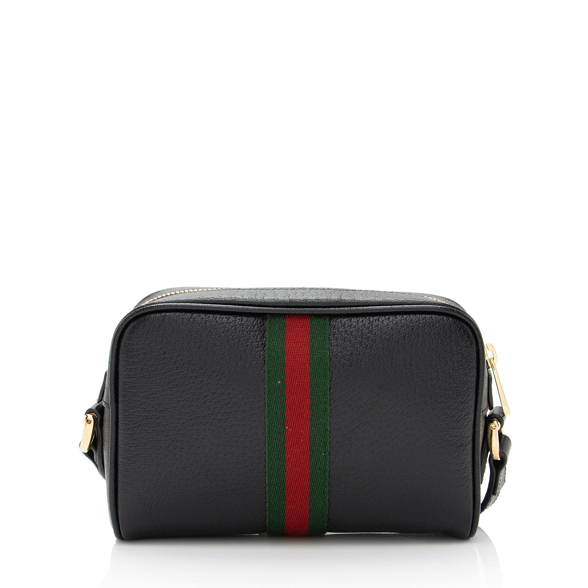 Gucci Ophidia SHF-PYJLIE Leather Nylon Black Mini Crossbody Bag