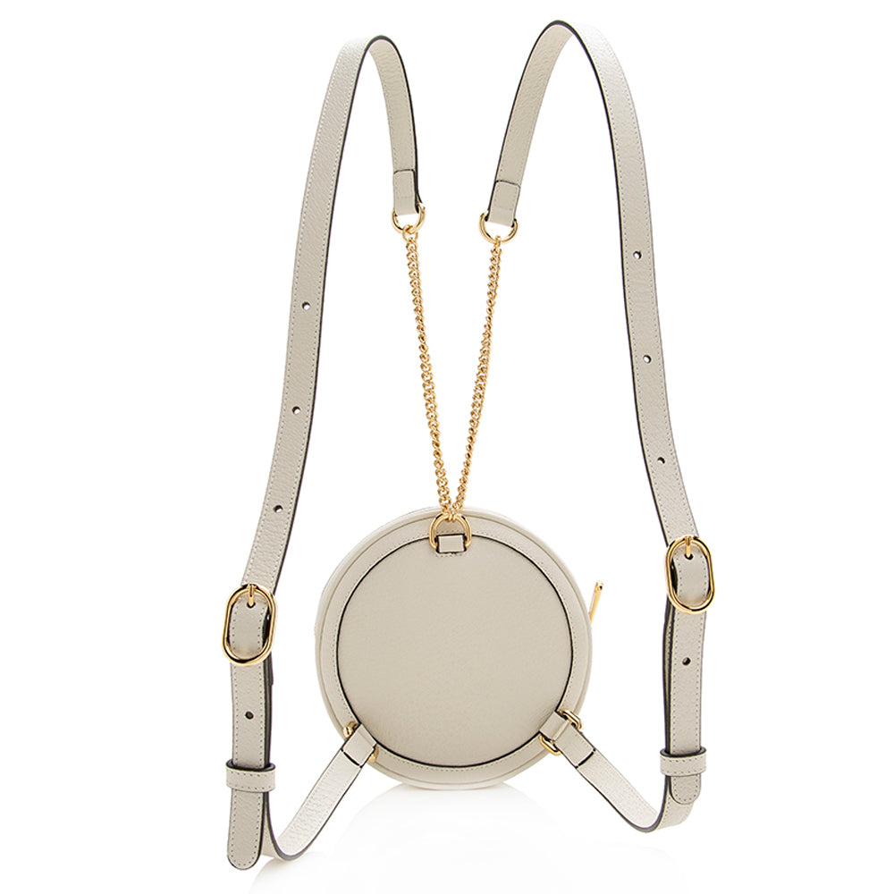 Gucci Ophidia Round Backpack - FINAL Leather Nylon White Mini Shoulder Bag Backpack Shf