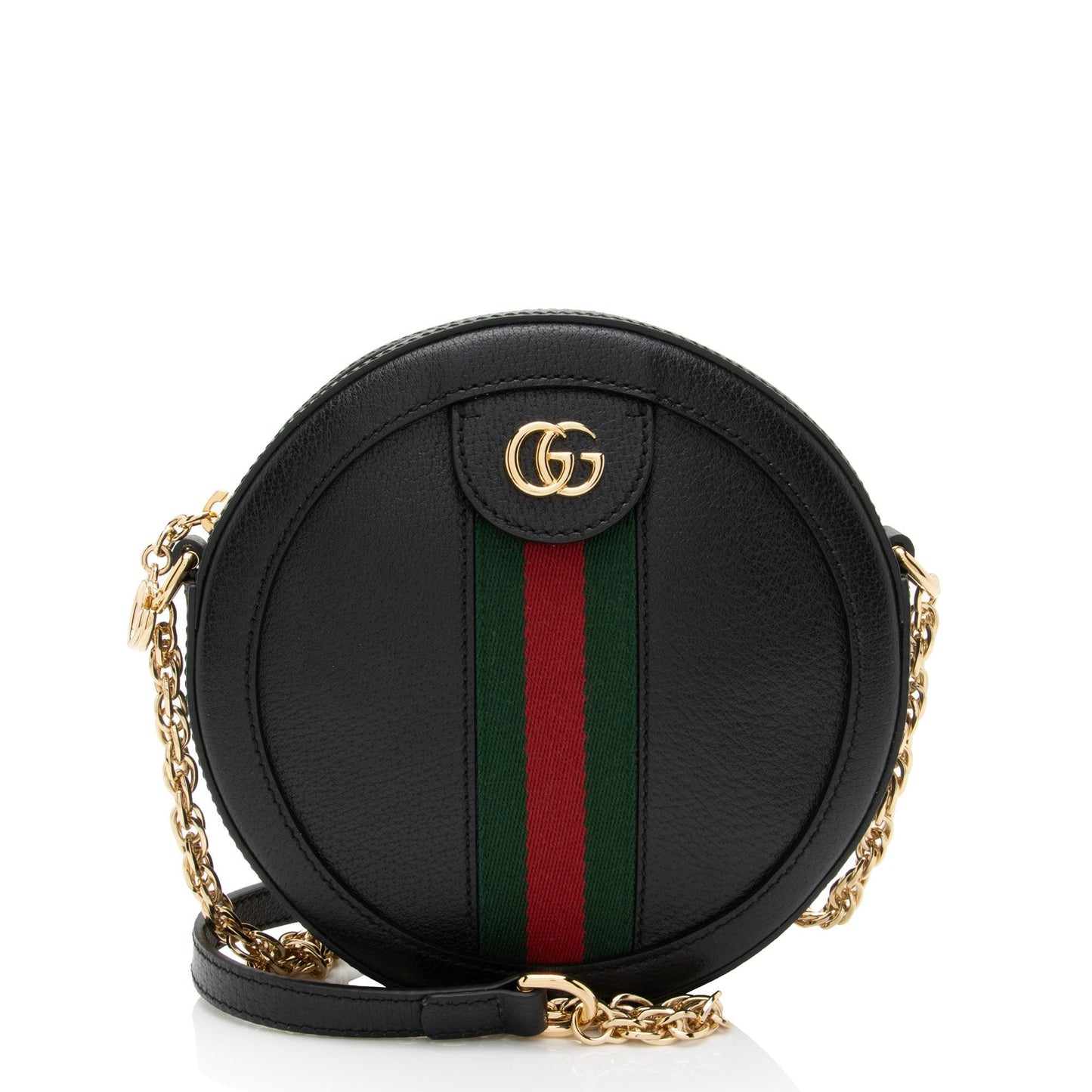 Gucci Ophidia Round SHF-Kh7KgC Leather Nylon Black Mini Crossbody Bag