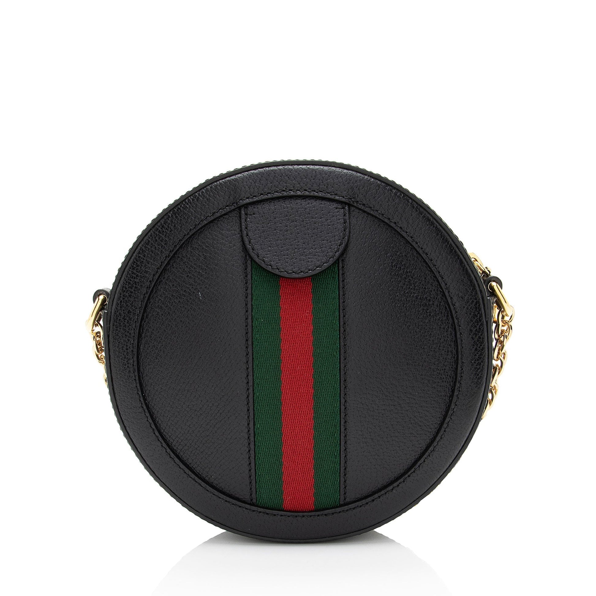 Gucci Ophidia Round SHF-8X1FRs Leather Nylon Black Mini Crossbody Bag
