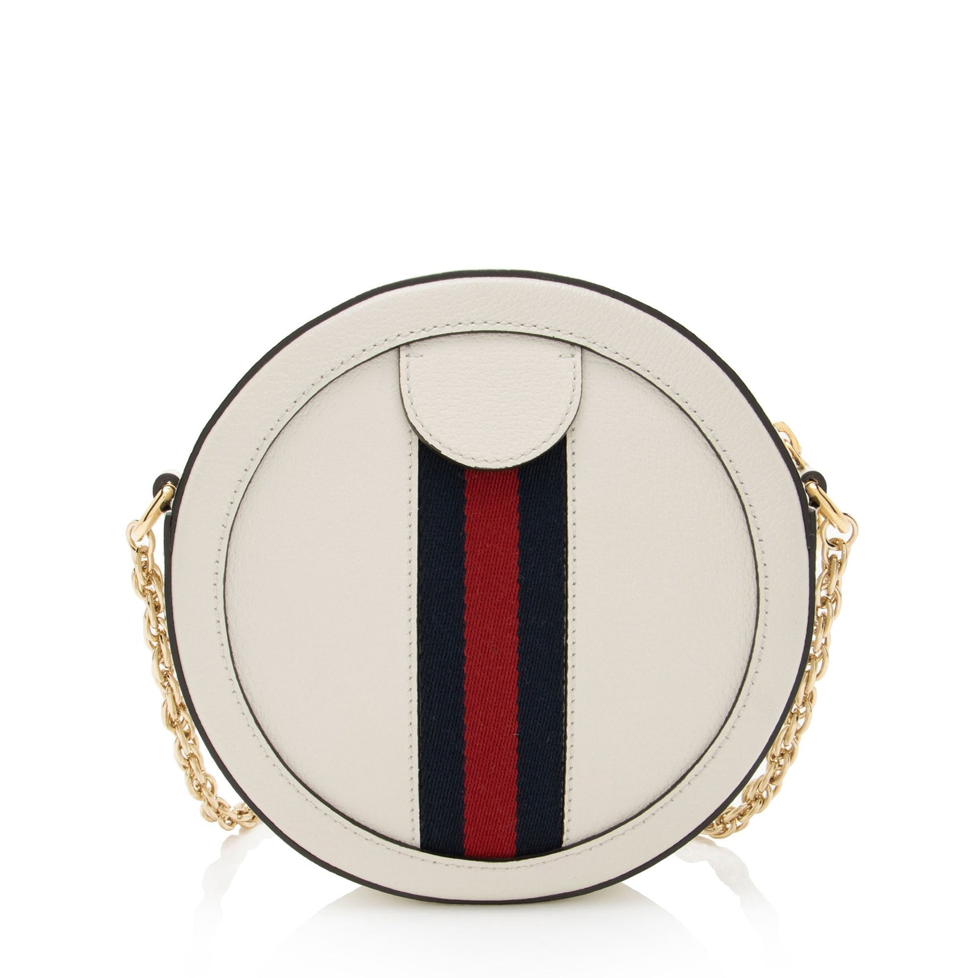 Gucci Ophidia Round Leather Nylon White Mini Crossbody Bag Bag 2