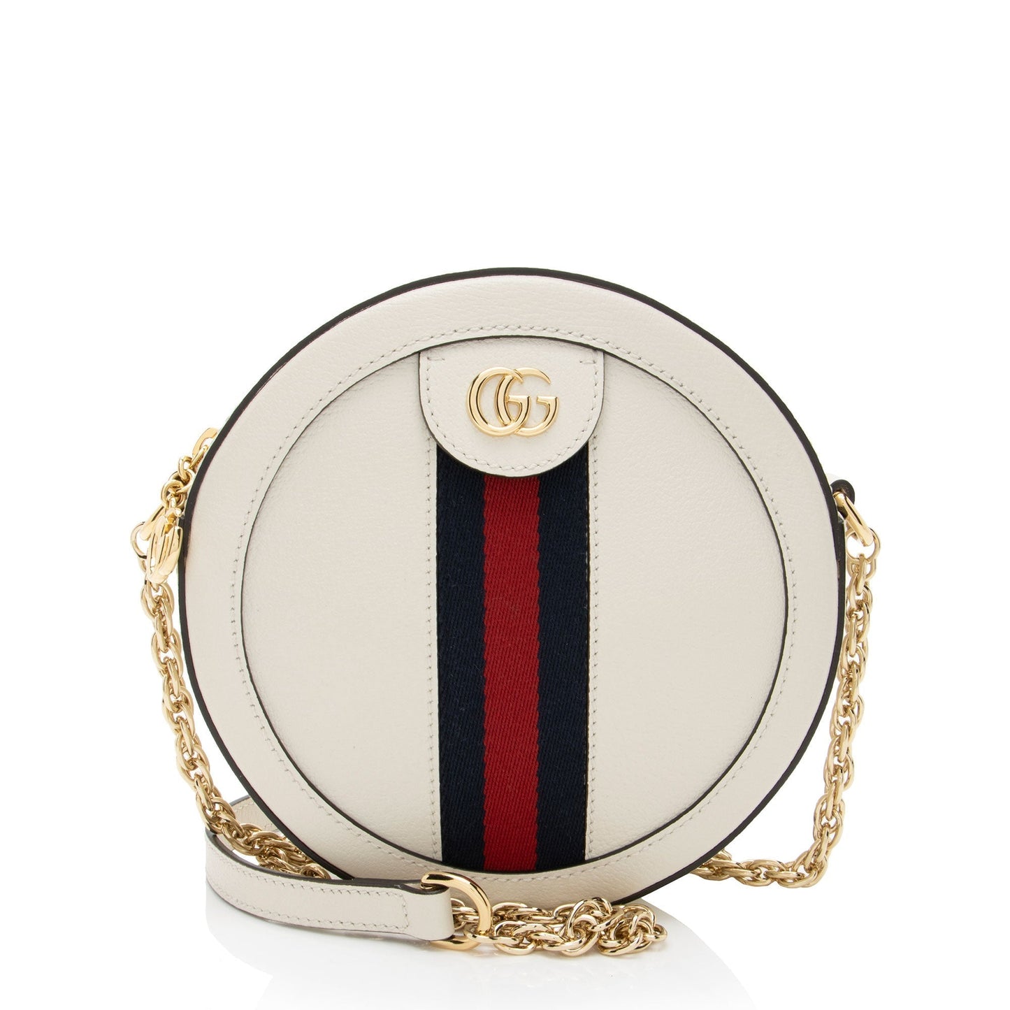 Gucci Ophidia Round Leather Nylon White Mini Crossbody Bag Bag 2