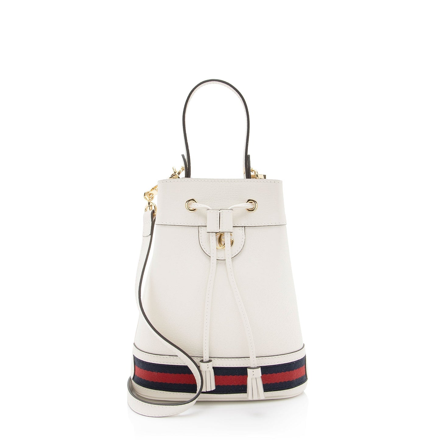 Gucci Ophidia Bucket SHF-r8Bhtv Leather Nylon White Small Crossbody Bag