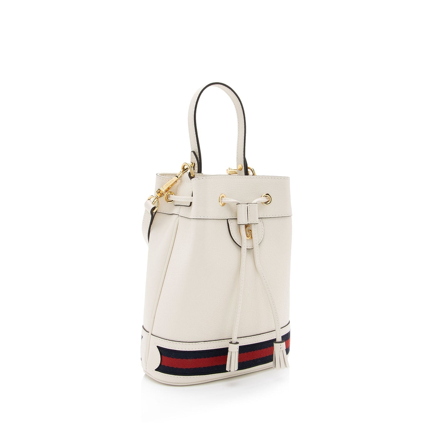 Gucci Ophidia Bucket SHF-r8Bhtv Leather Nylon White Small Crossbody Bag
