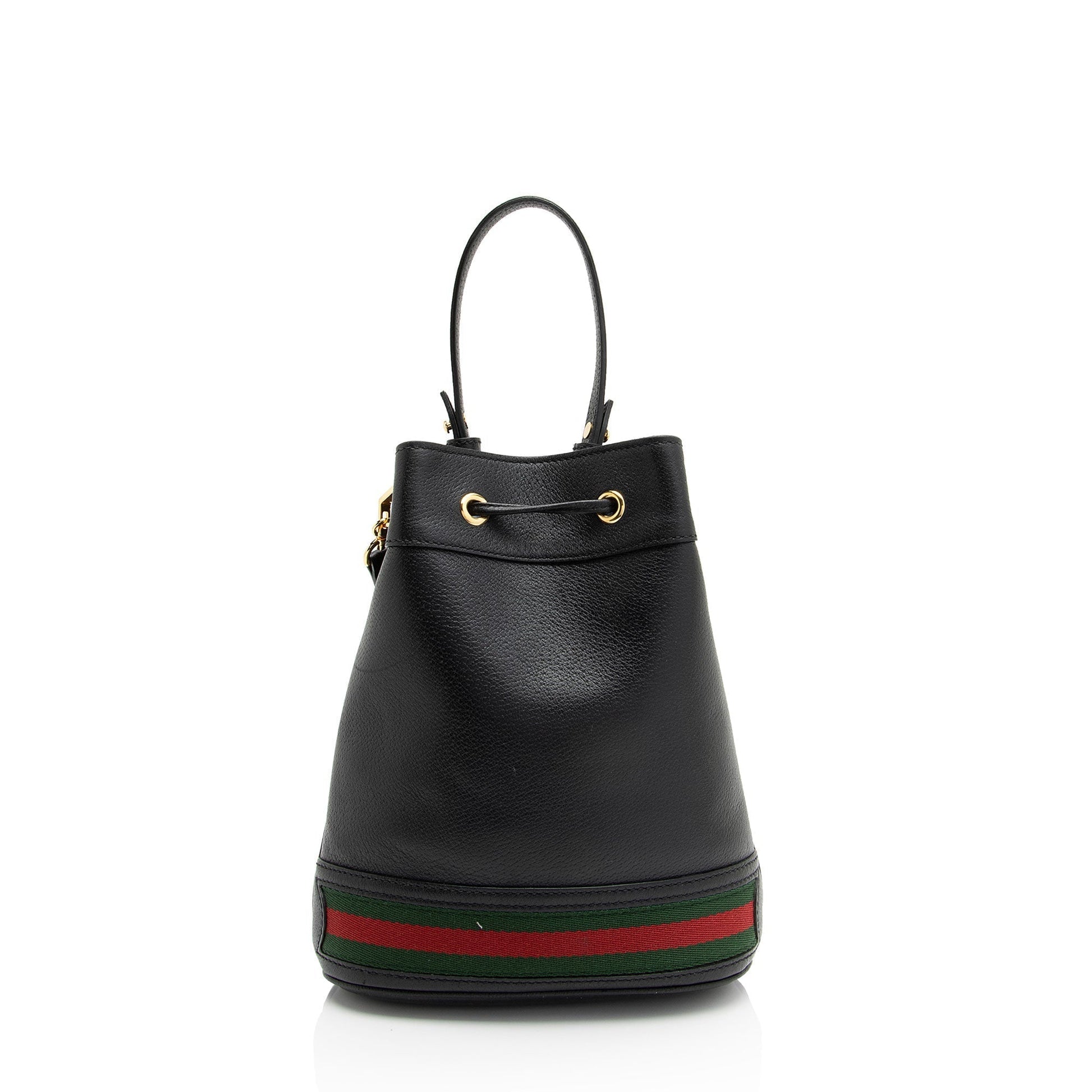 Gucci Ophidia Bucket SHF-xMZSzx Leather Nylon Black Small Shoulder Bag