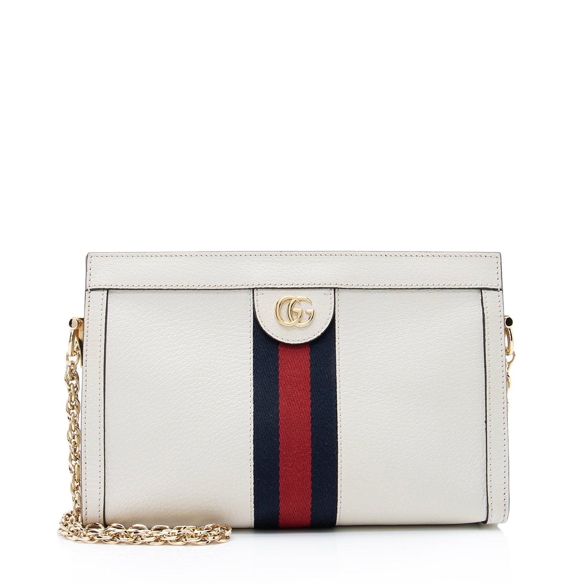 Gucci Ophidia SHF Leather Nylon White Small Shoulder Bag