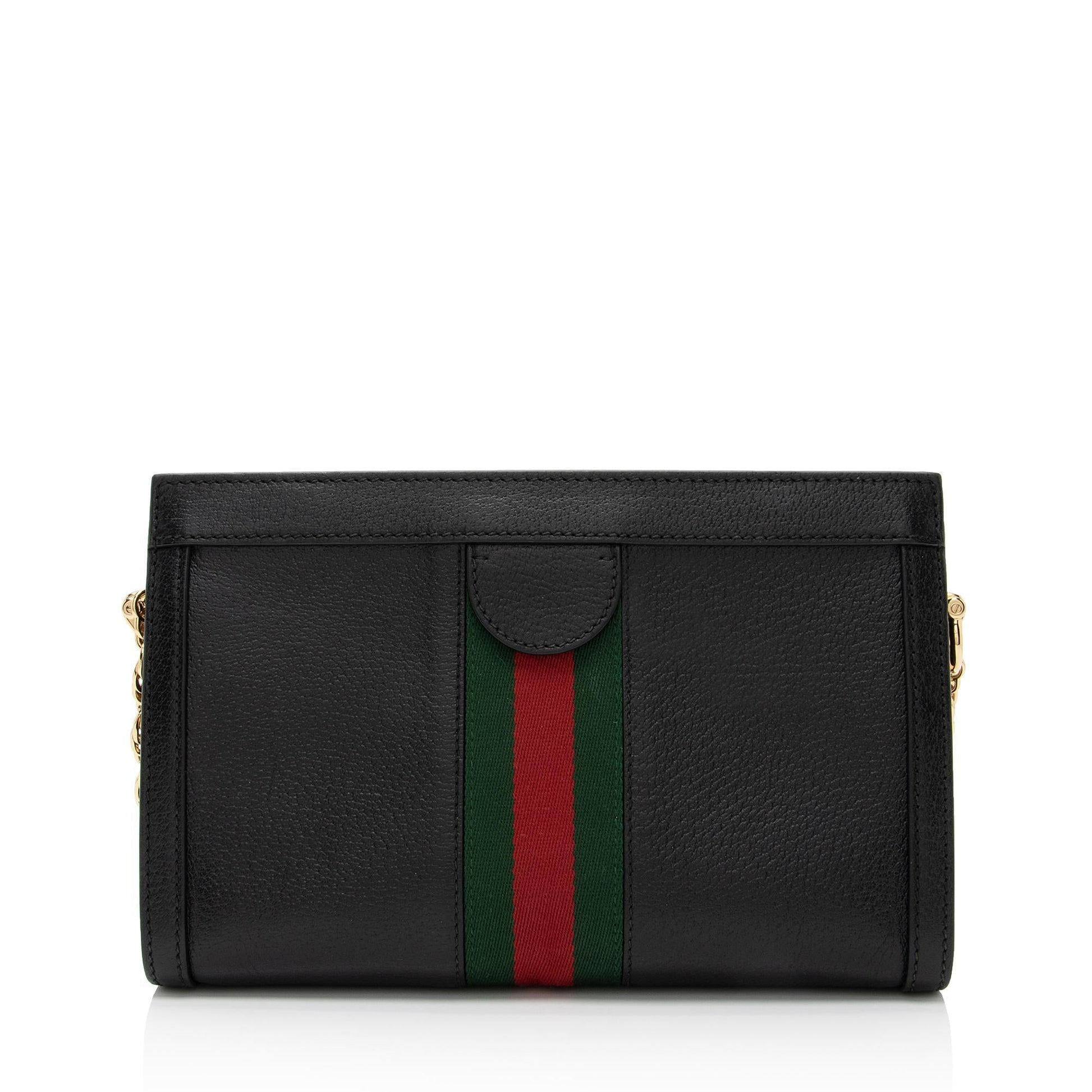 Gucci Ophidia SHF-iVbdpr Leather Black Small Shoulder Bag