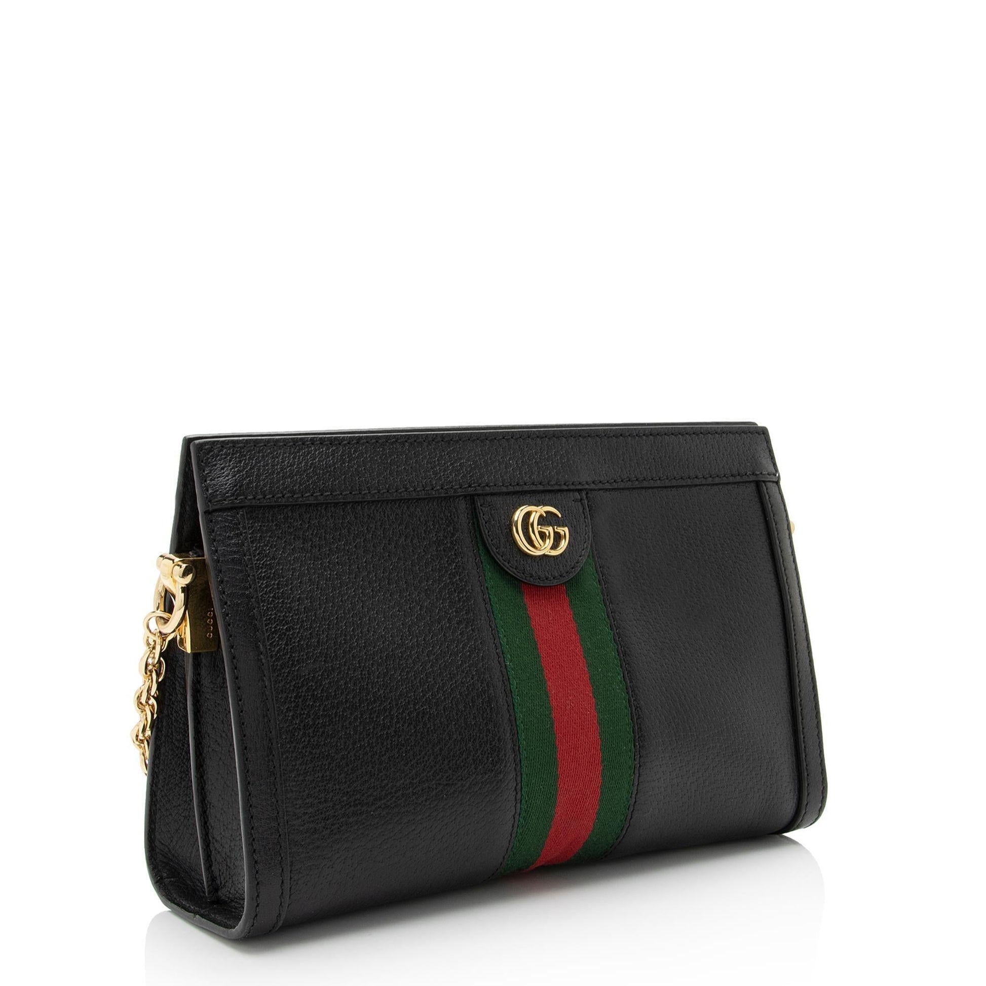 Gucci Ophidia SHF-iVbdpr Leather Black Small Shoulder Bag
