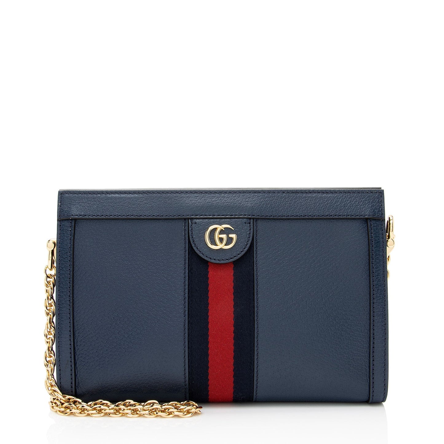 Gucci Ophidia SHF-qziQCA Leather Nylon Blue Small Shoulder Bag