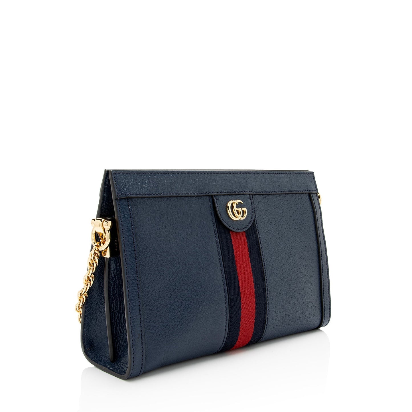 Gucci Ophidia SHF-qziQCA Leather Nylon Blue Small Shoulder Bag
