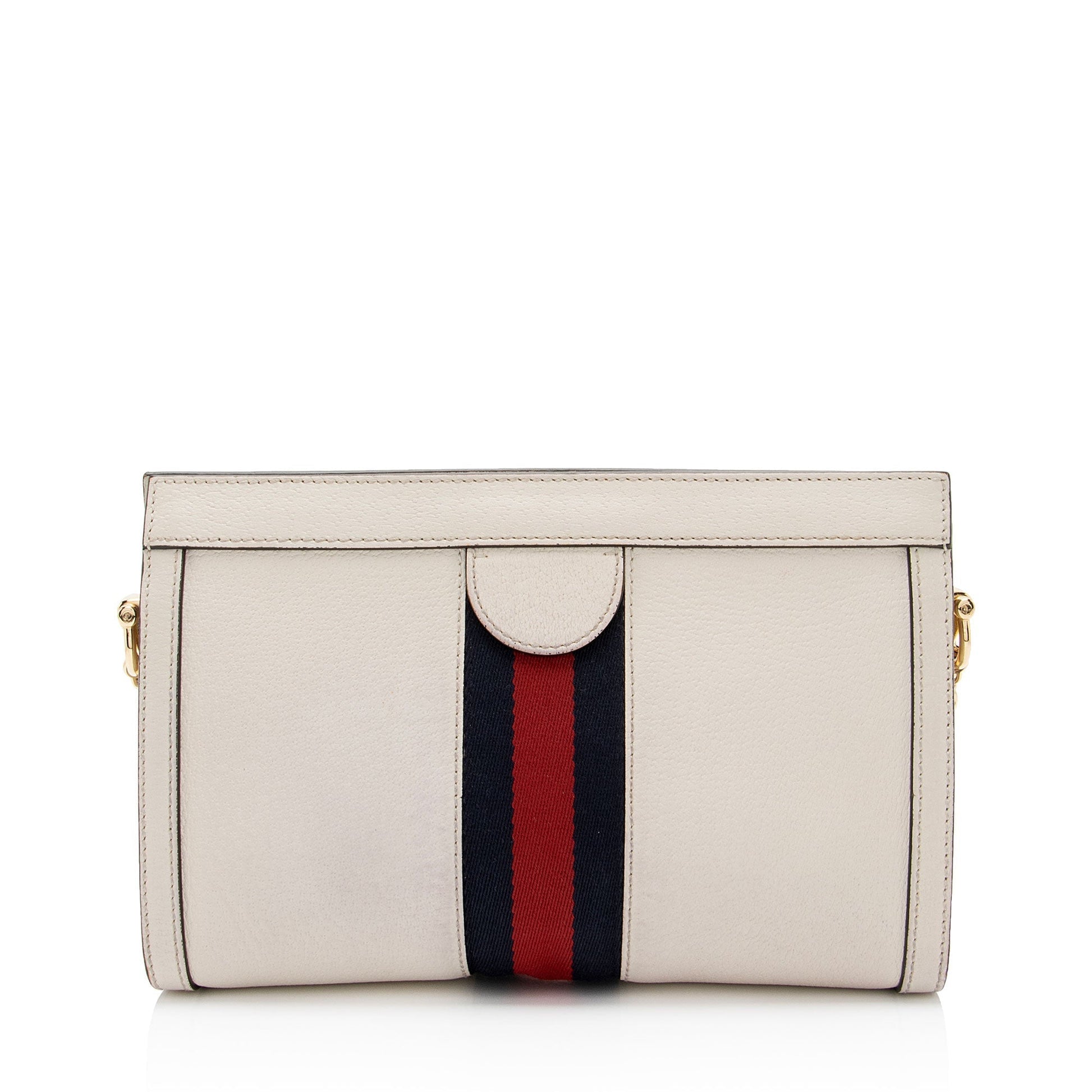 Gucci Ophidia SHF-1tNtpm Leather Nylon White Small Shoulder Bag