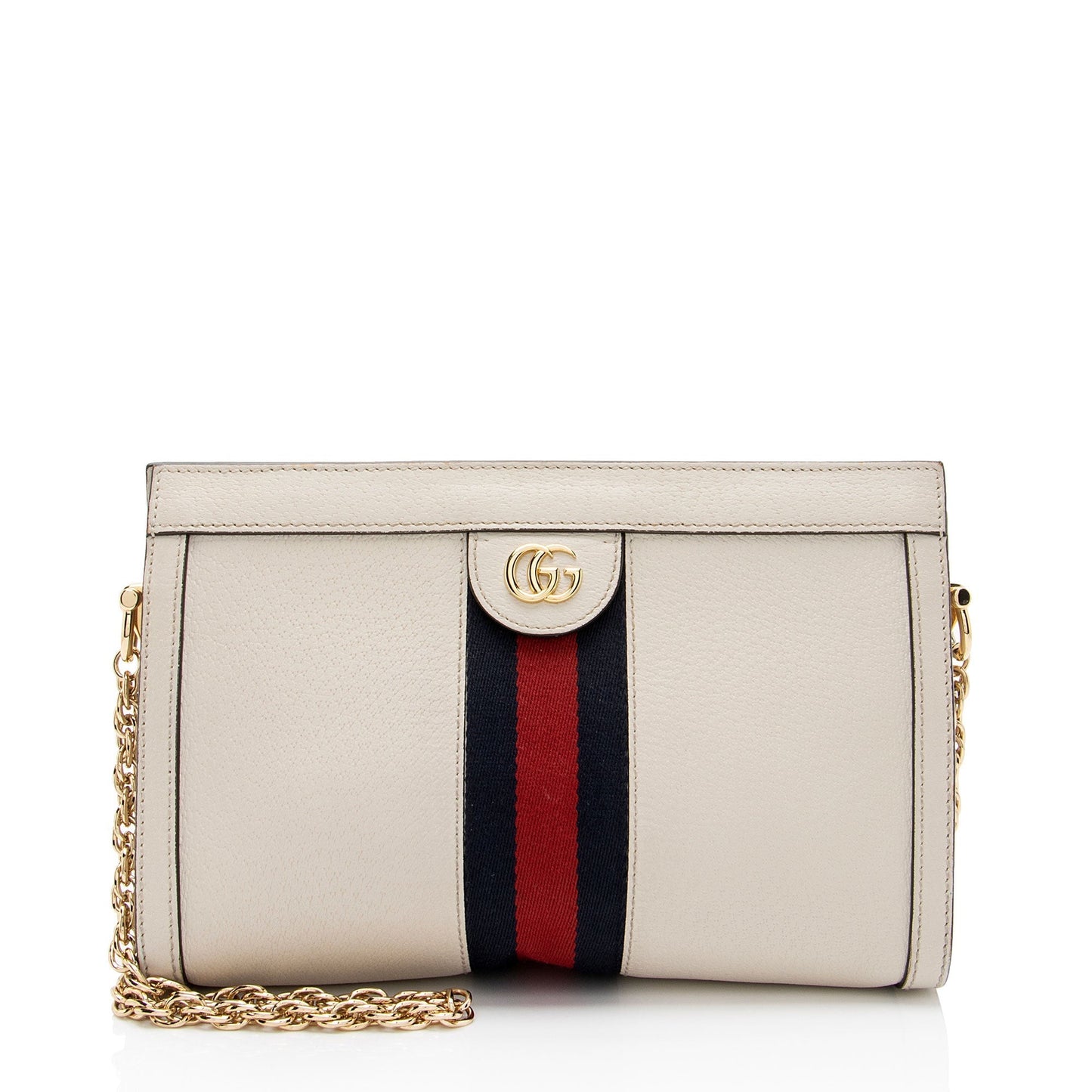 Gucci Ophidia SHF-1tNtpm Leather Nylon White Small Shoulder Bag